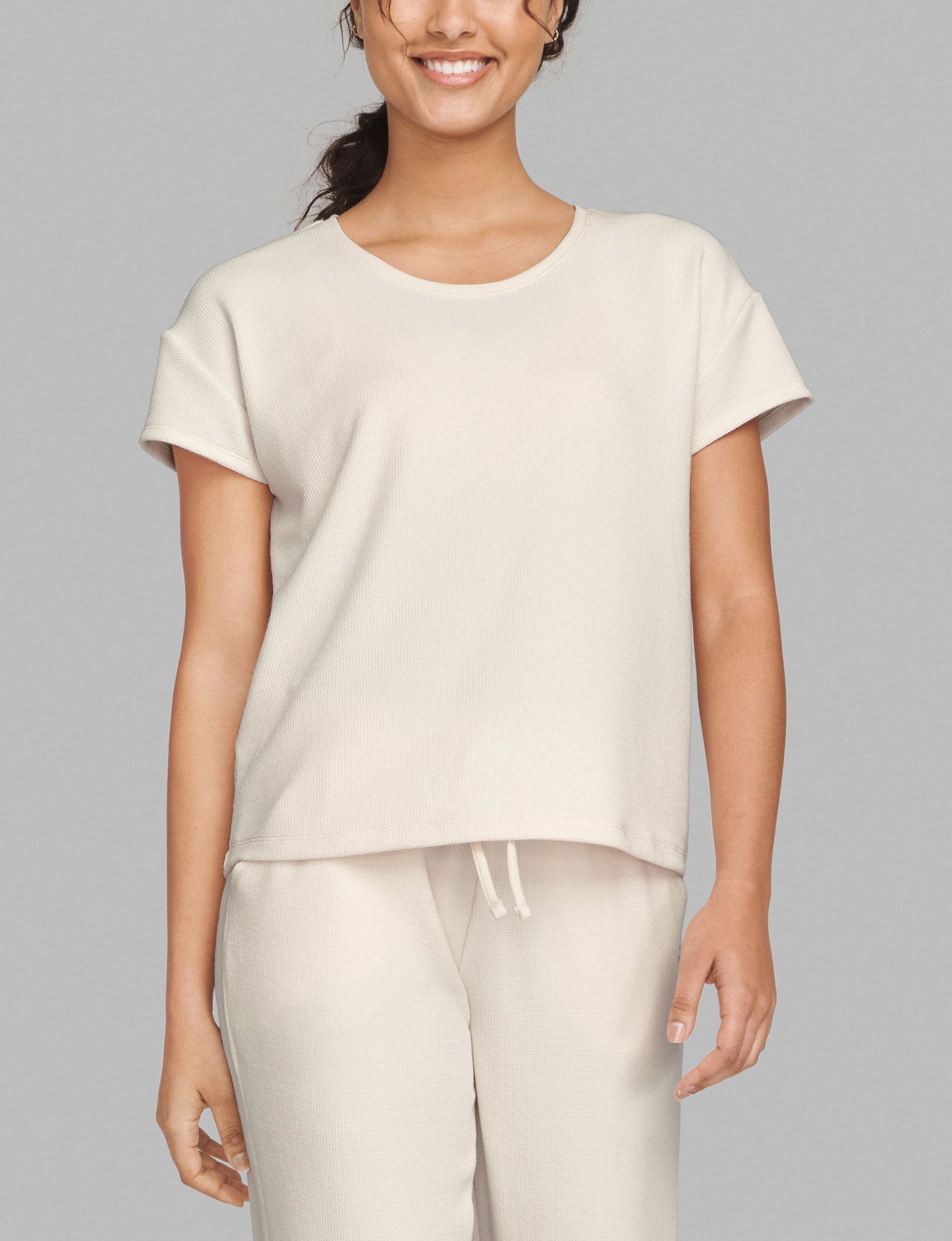 Women's Zen Waffle Tee::Pastel Parchment Waffle