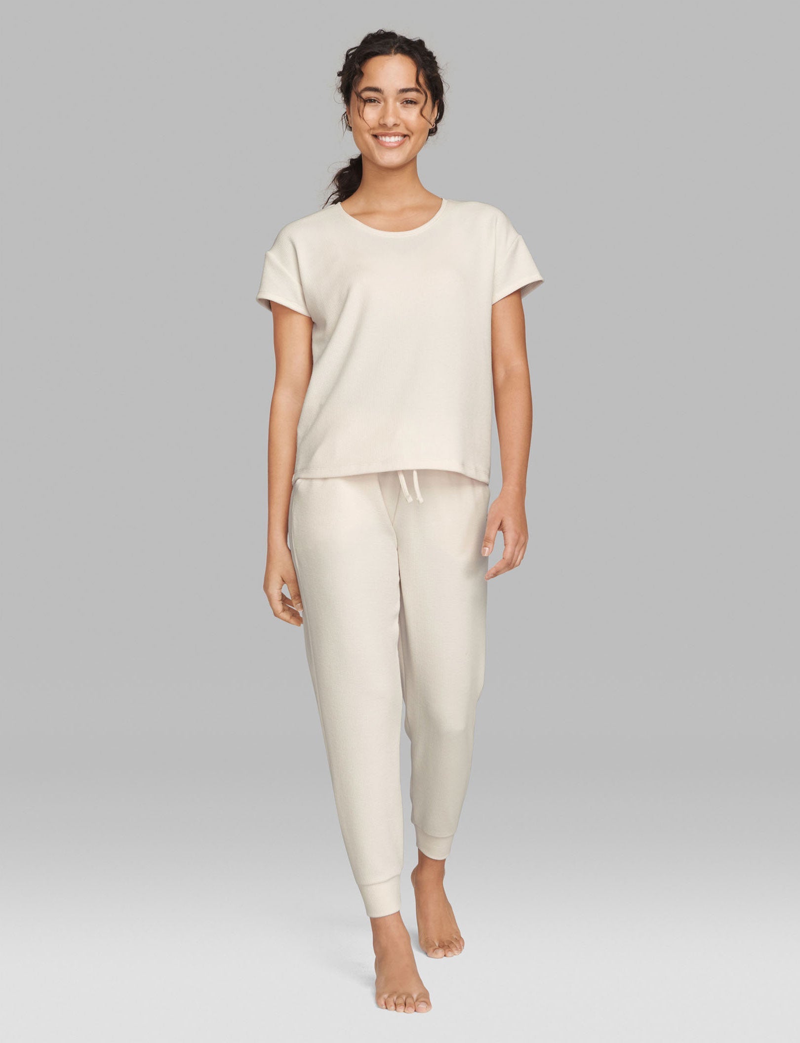 Women's Zen Waffle Tee::Pastel Parchment Waffle