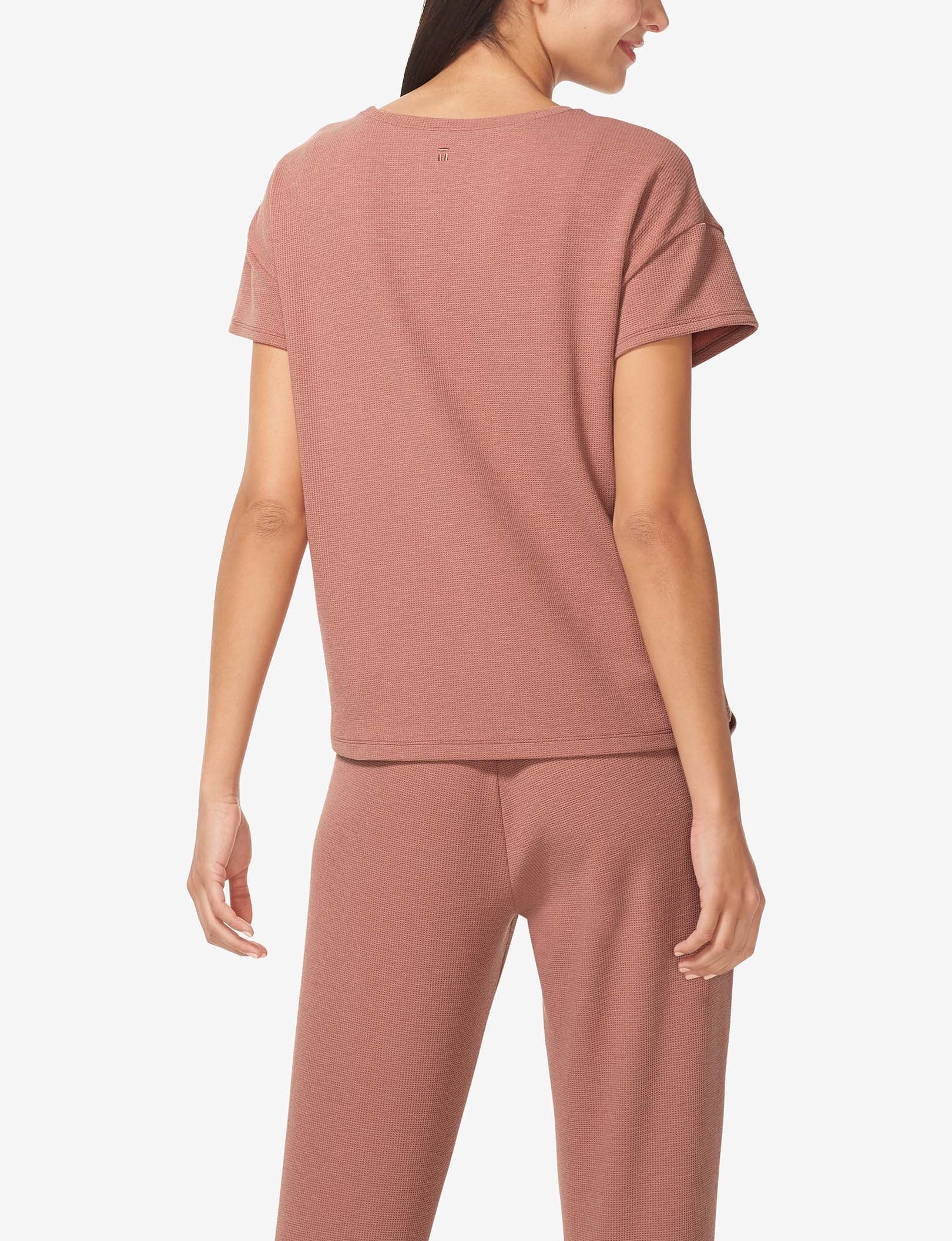 Women's Zen Waffle Tee::Light Mahogany