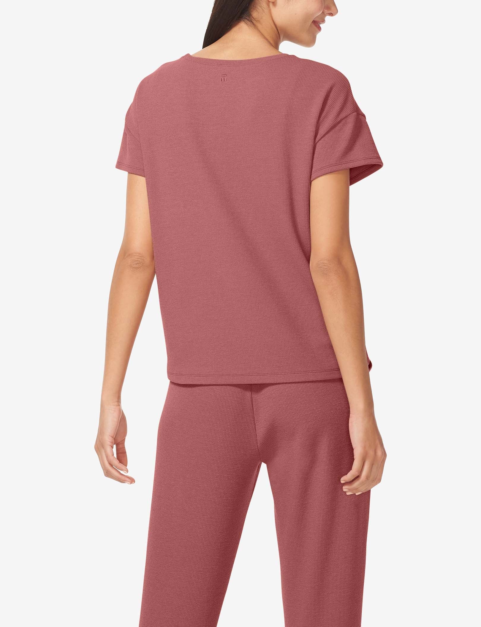 Women's Zen Waffle Tee::Deco Rose