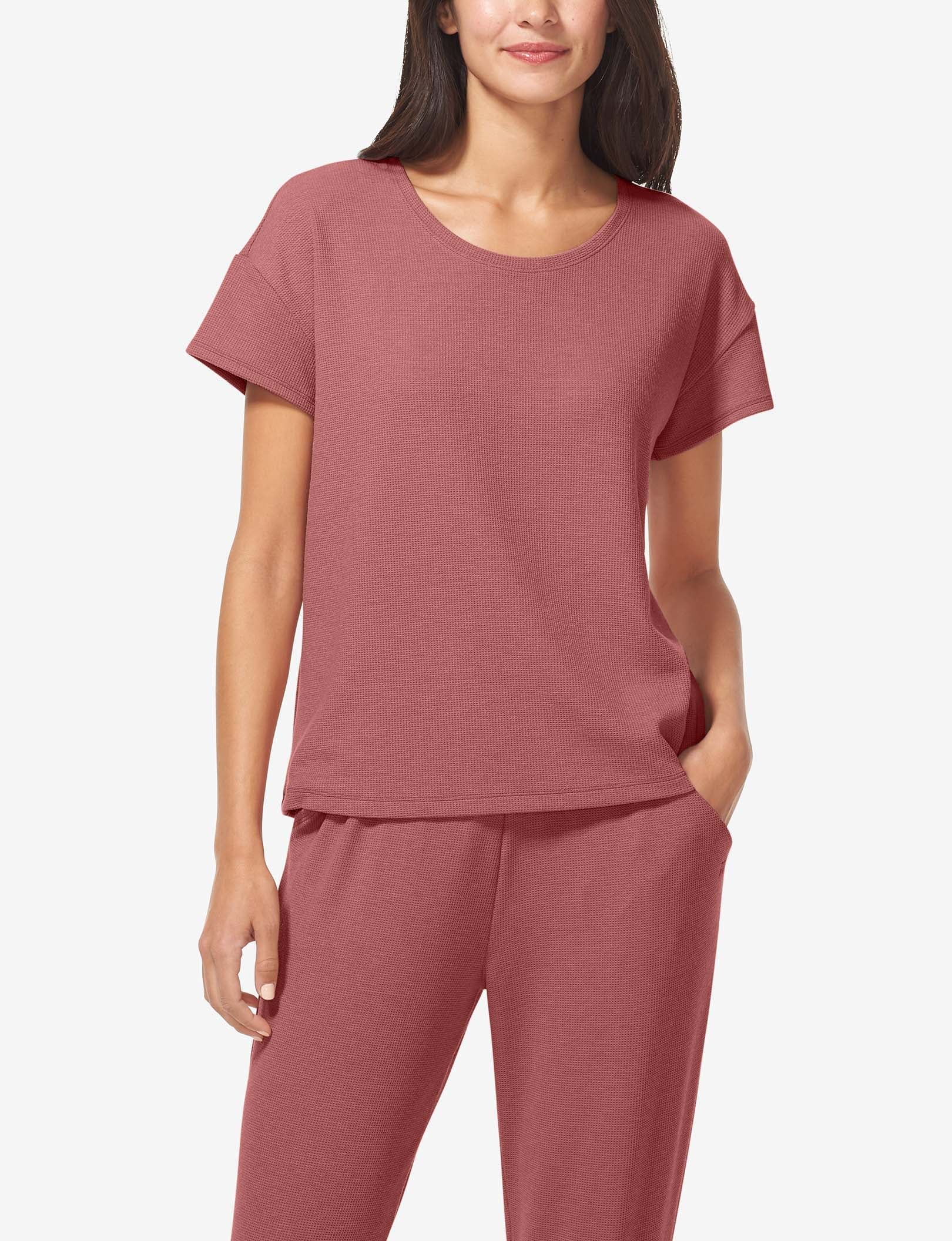 Women's Zen Waffle Tee::Deco Rose