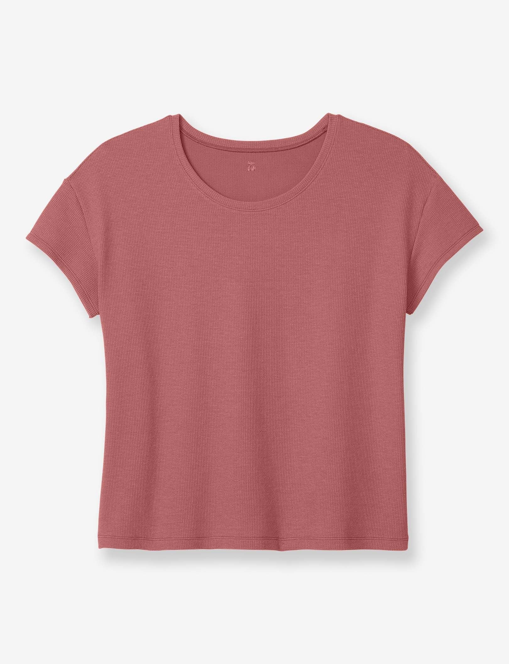 Women's Zen Waffle Tee::Deco Rose