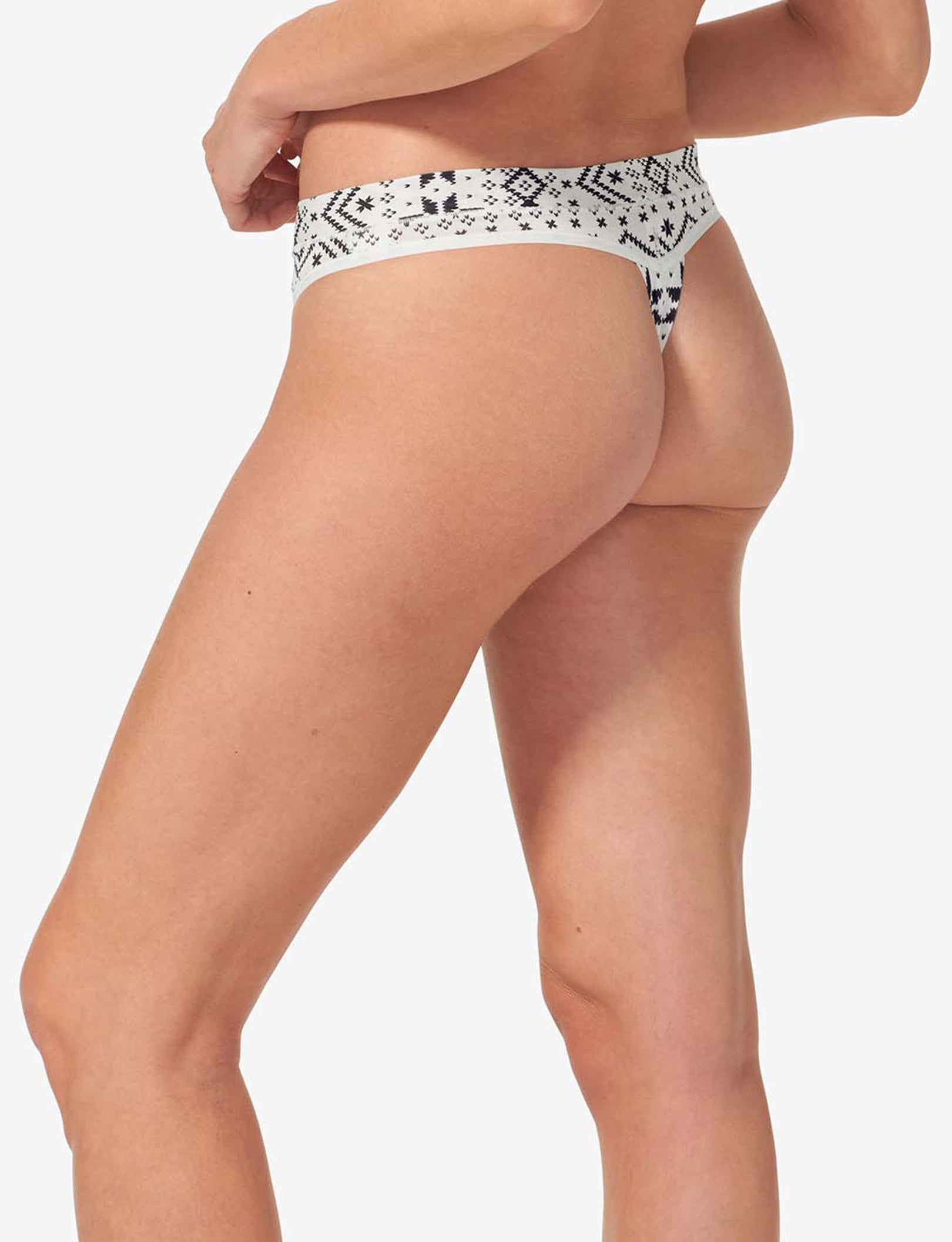 Women's Second Skin Thong::Coconut Milk Vintage Sweater