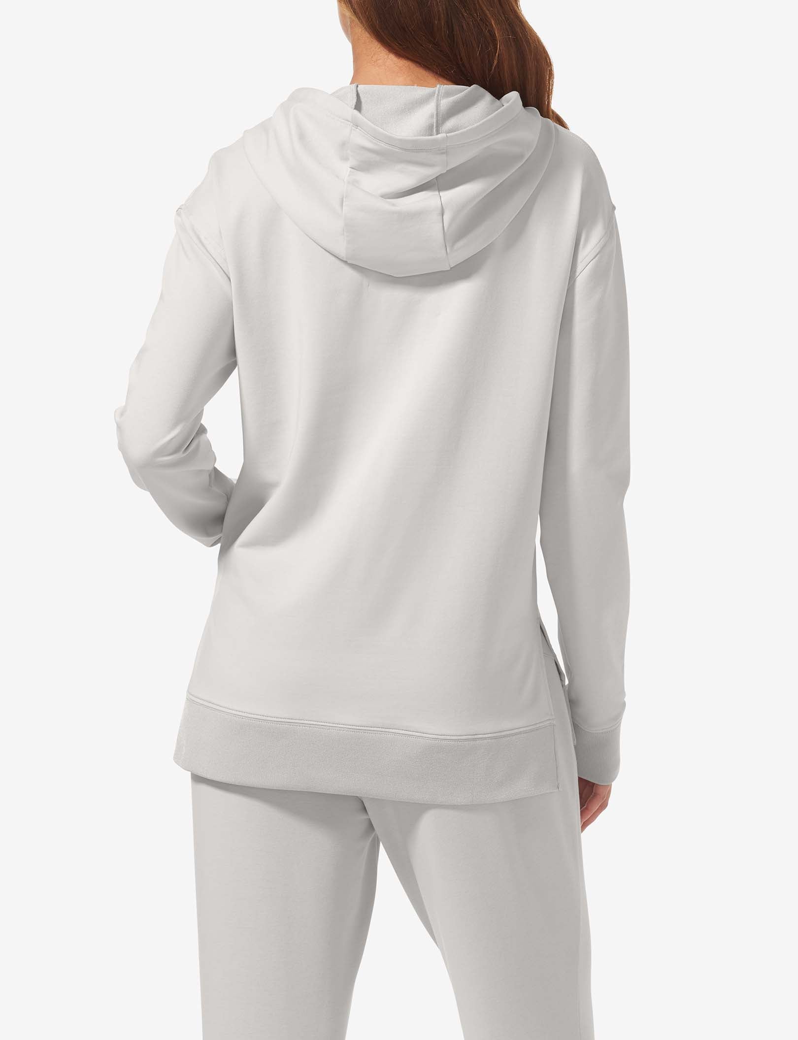 Women's Luxe French Terry Hoodie::Silver Gray