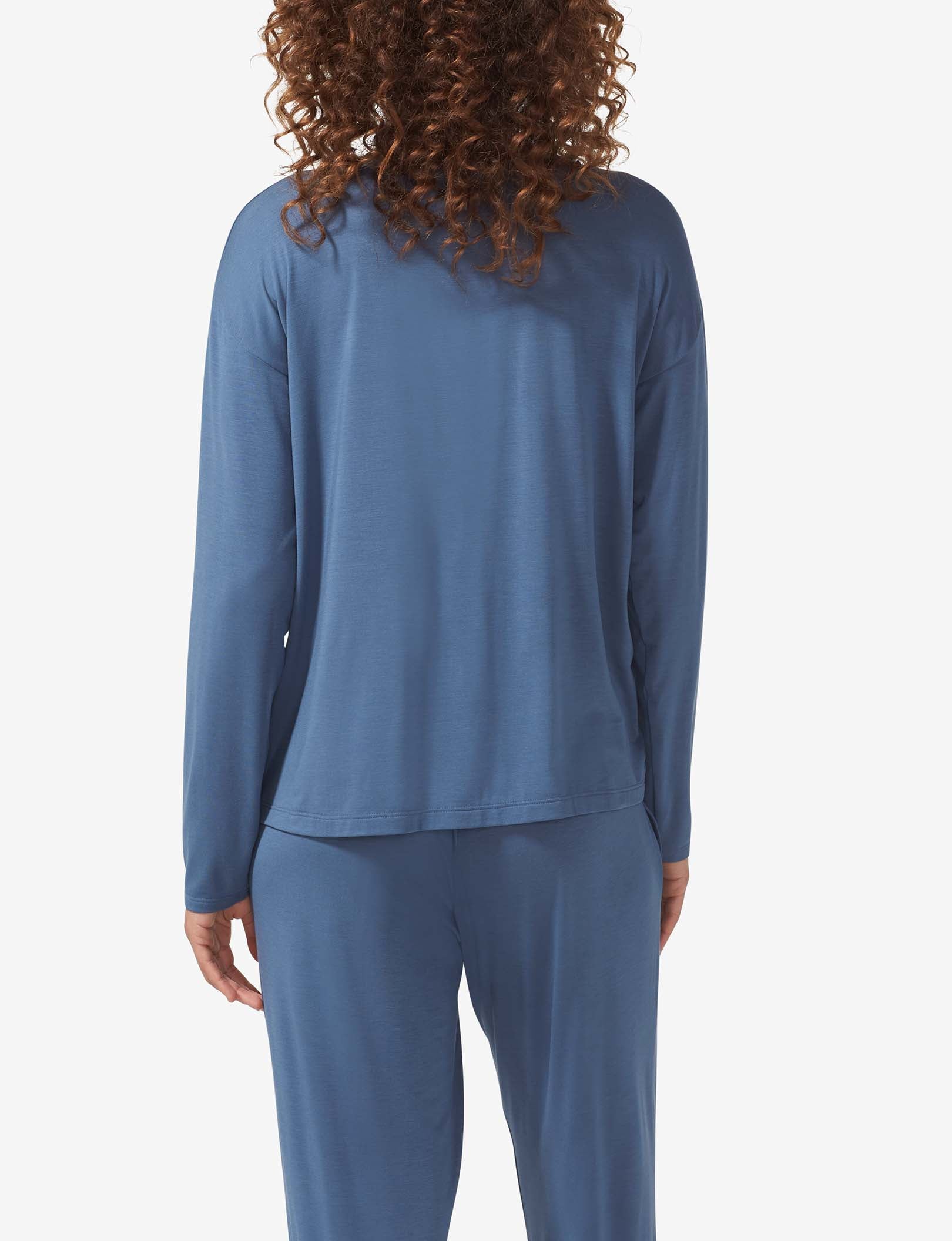 Women's Second Skin Long Sleeve Sleep Tee::Bering Sea