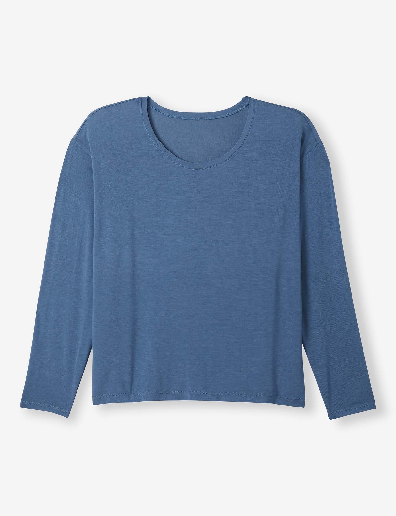 Women's Second Skin Long Sleeve Sleep Tee::Bering Sea