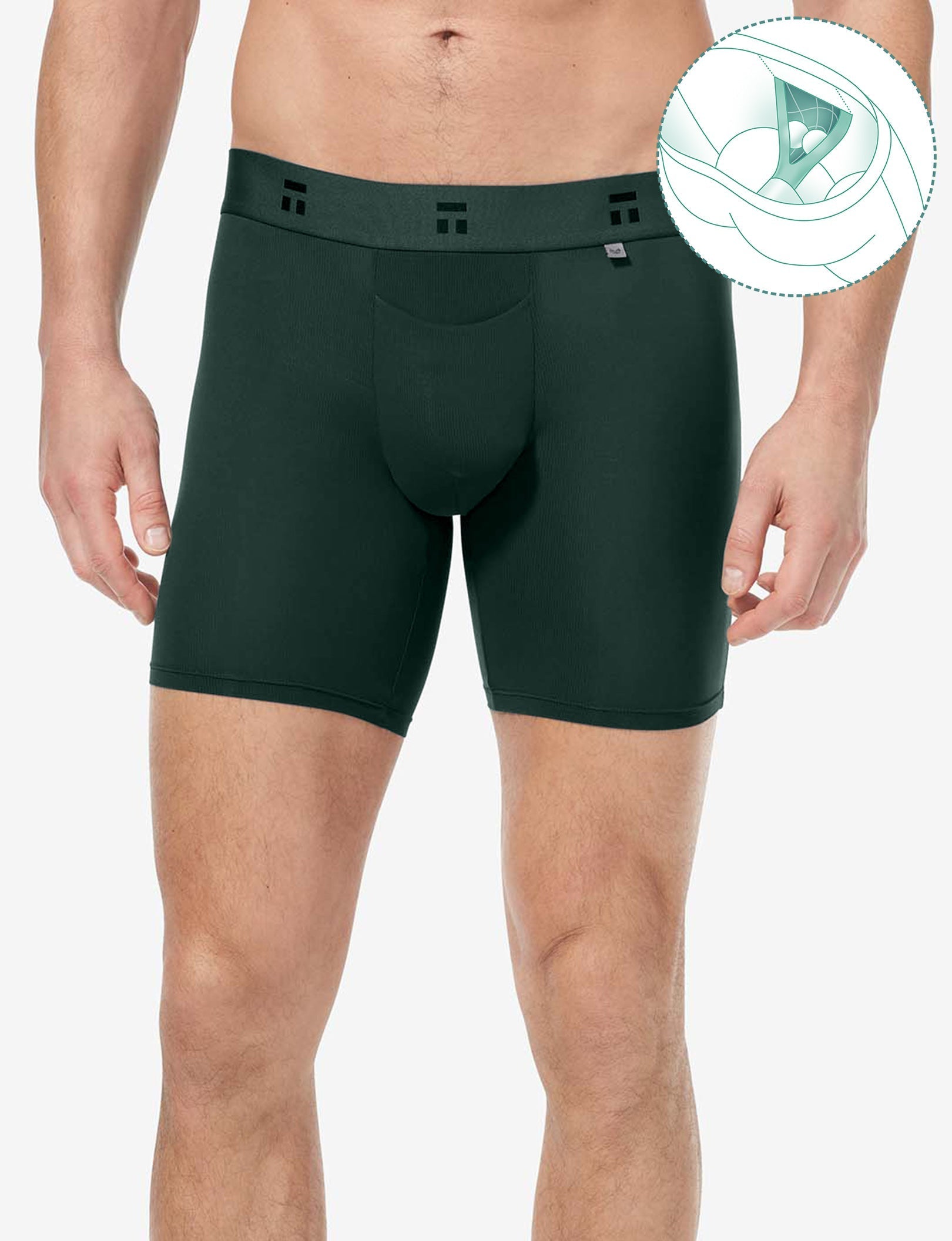 Air Hammock Pouch™ Mid-Length Boxer Brief 6"::Pine Grove
