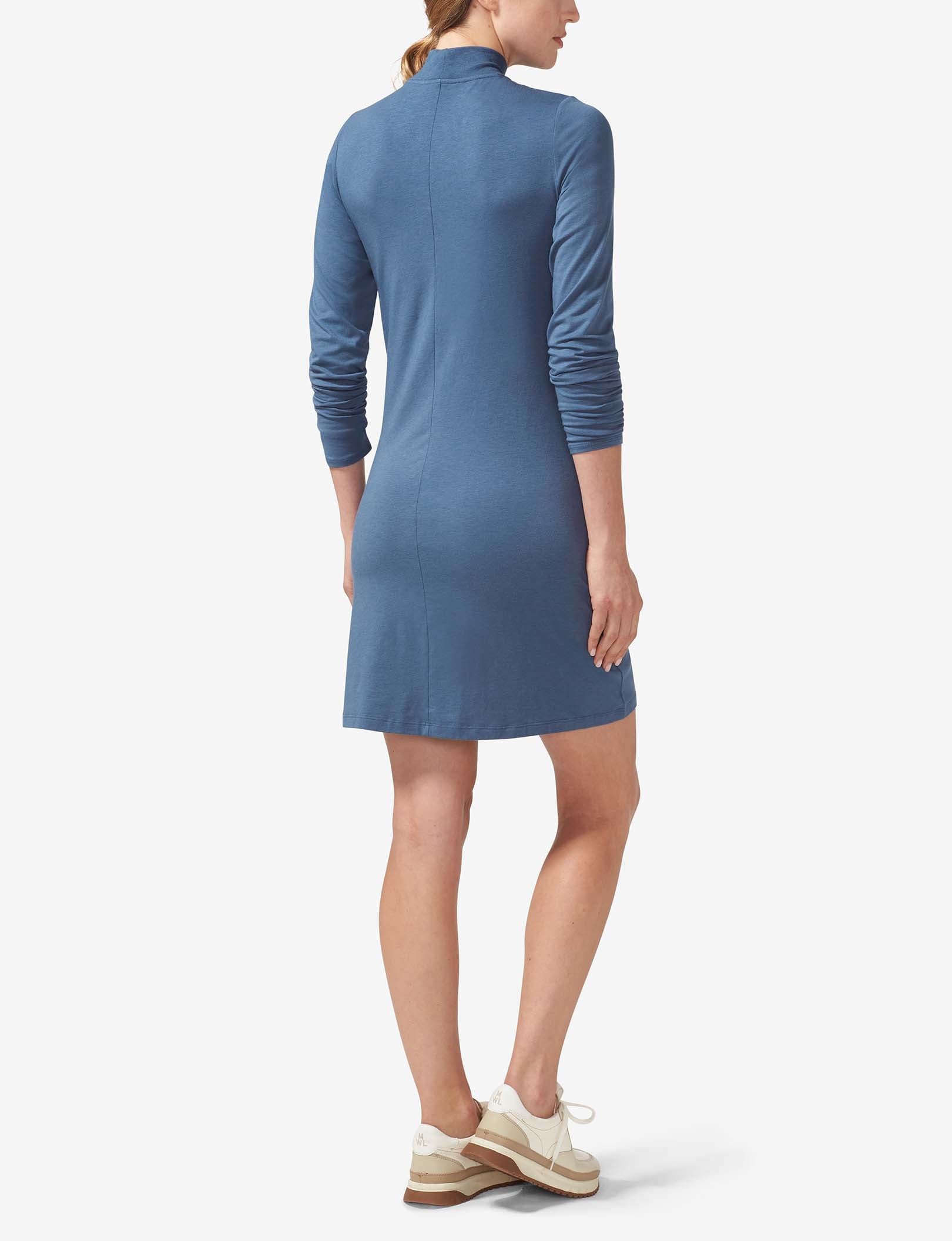 Women's Second Skin Long Sleeve Dress::Bering Sea