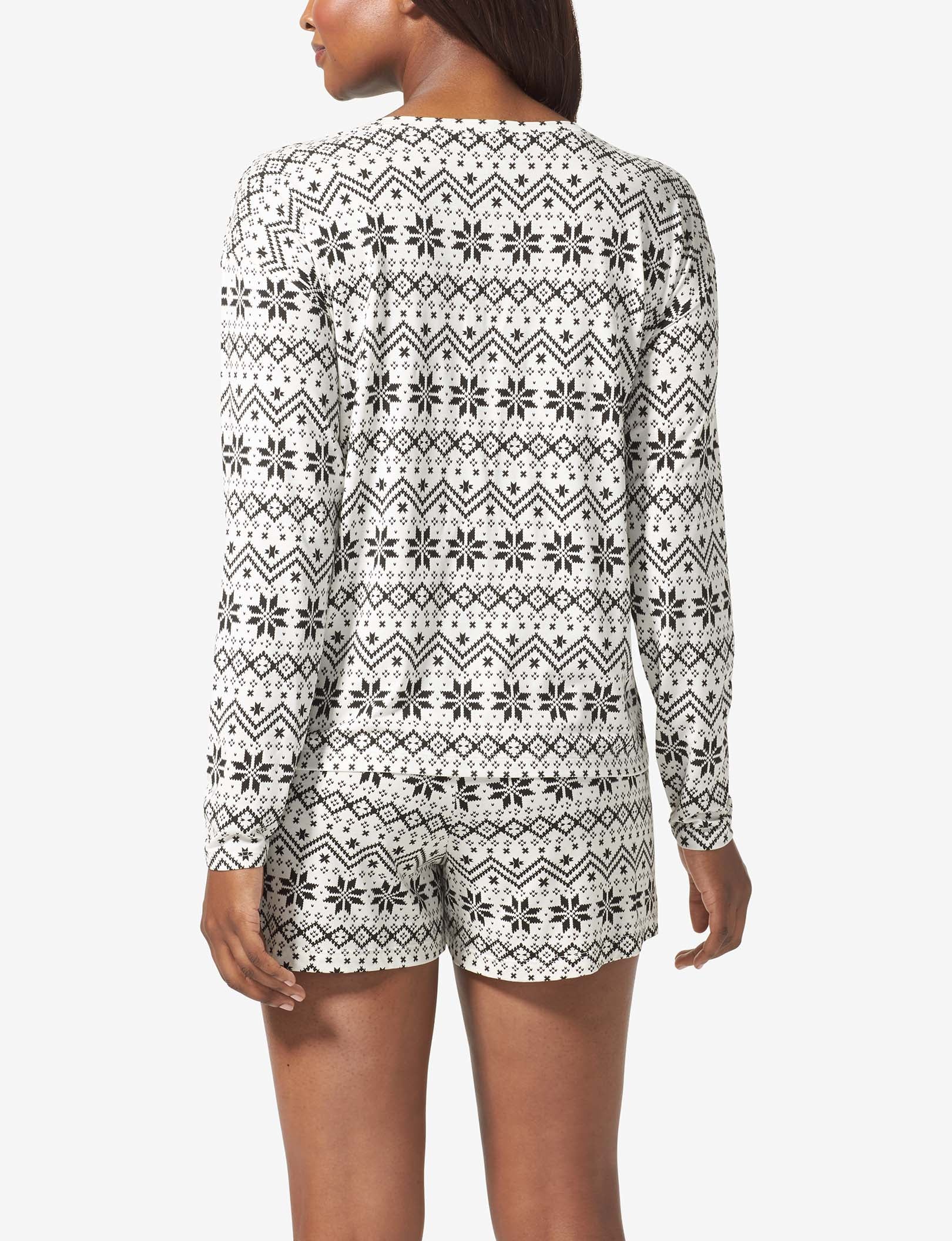 Women's Second Skin Long Sleeve Sleep Tee::Coconut Milk Vintage Sweater