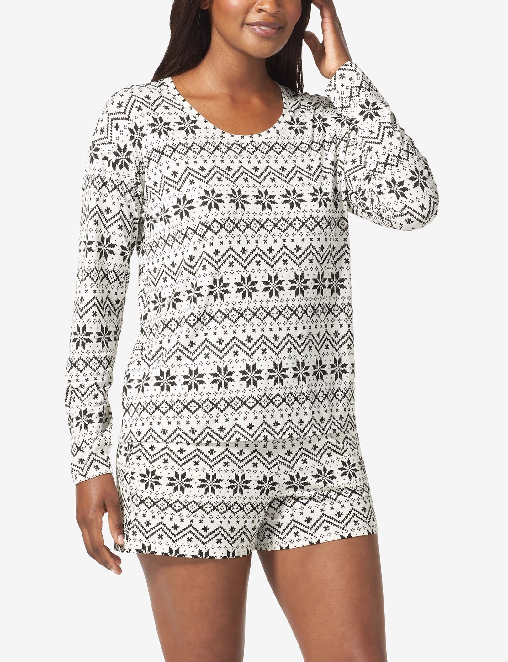 Women's Second Skin Long Sleeve Sleep Tee::Coconut Milk Vintage Sweater