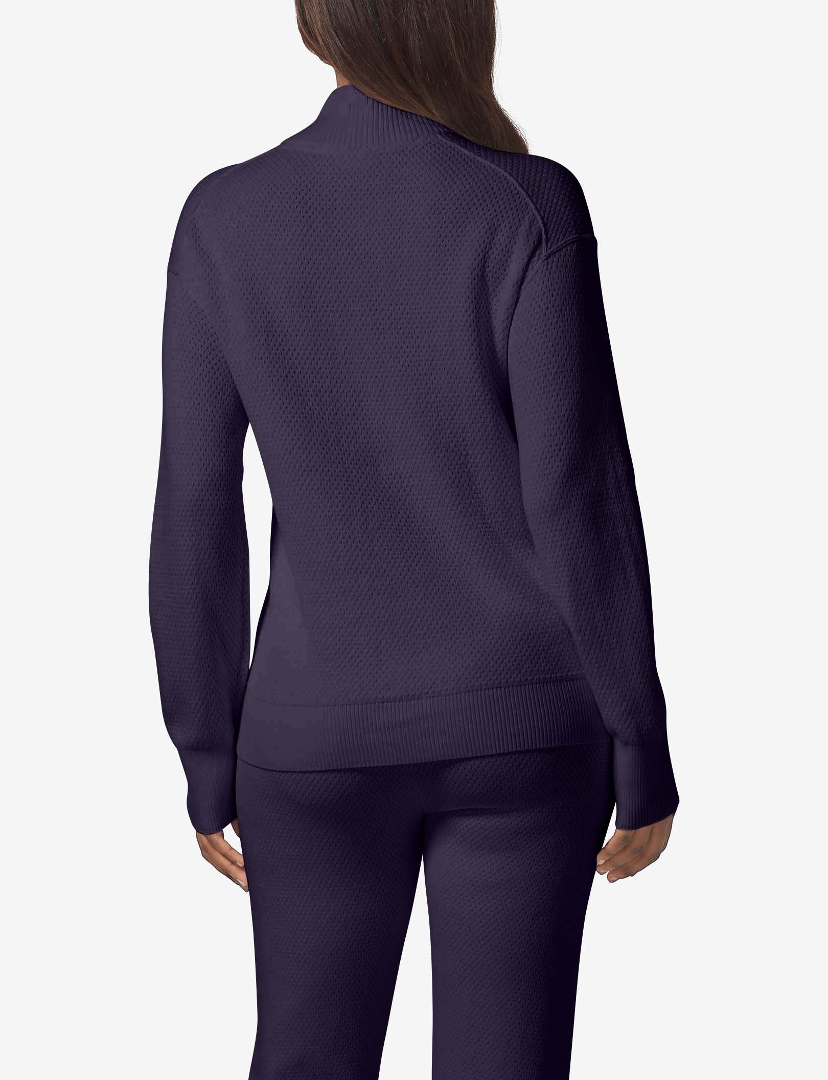 Women's Sweater Lounge Henley::Deep Well