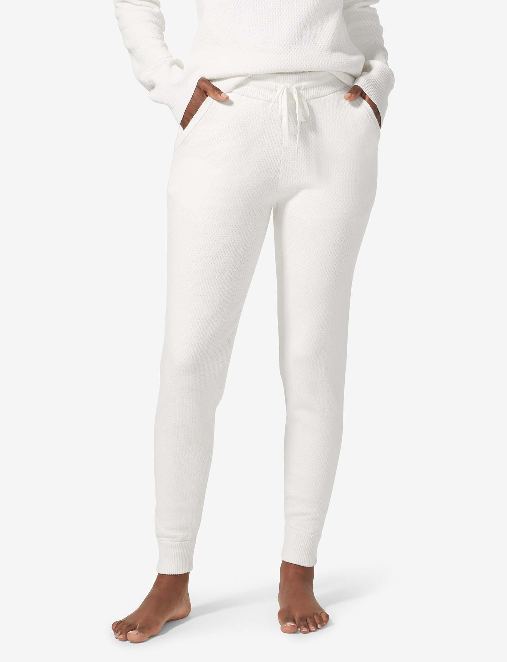 Women's Sweater Lounge Jogger::Coconut Milk