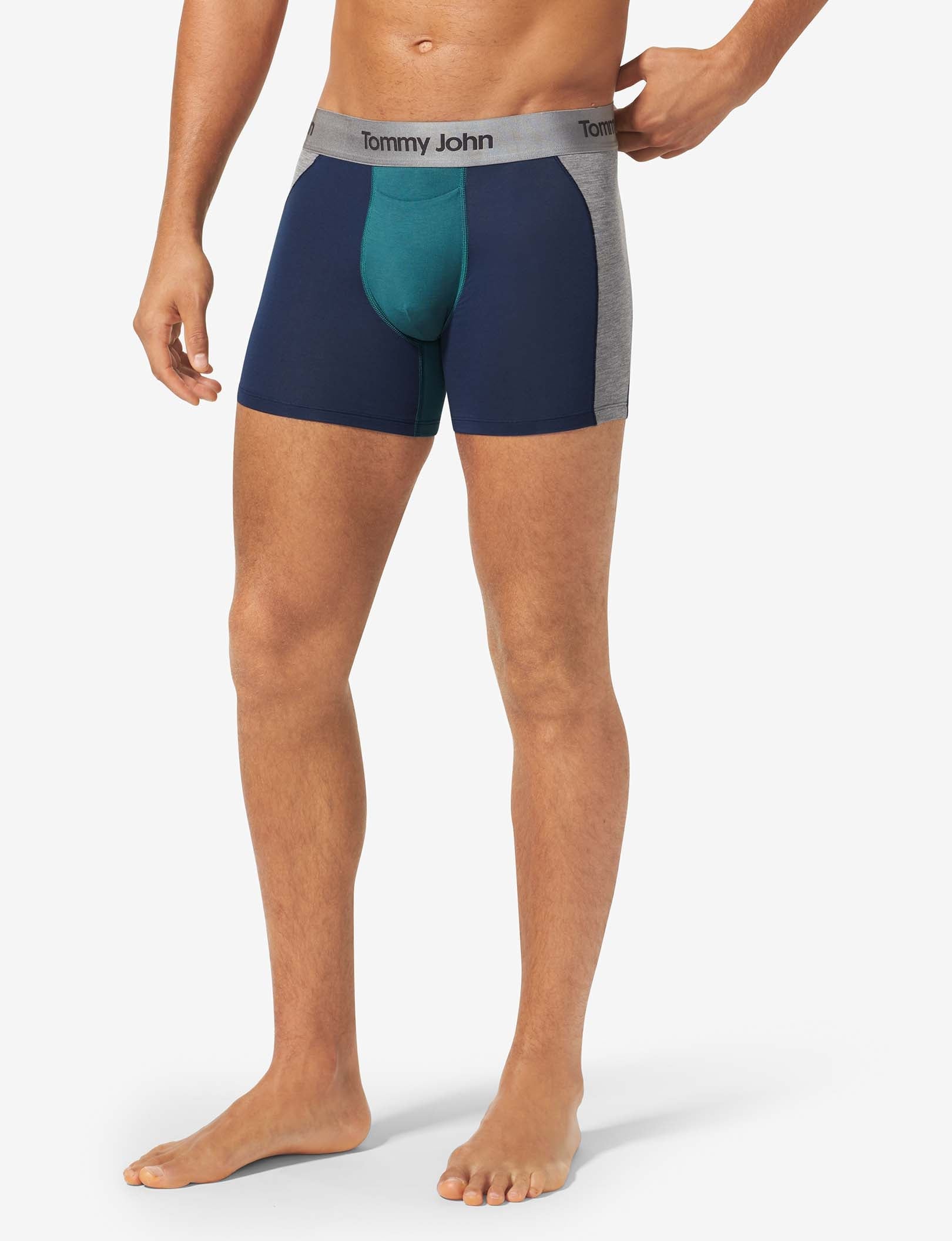 Second Skin Trunk 4"::Mediterranea Colorblock