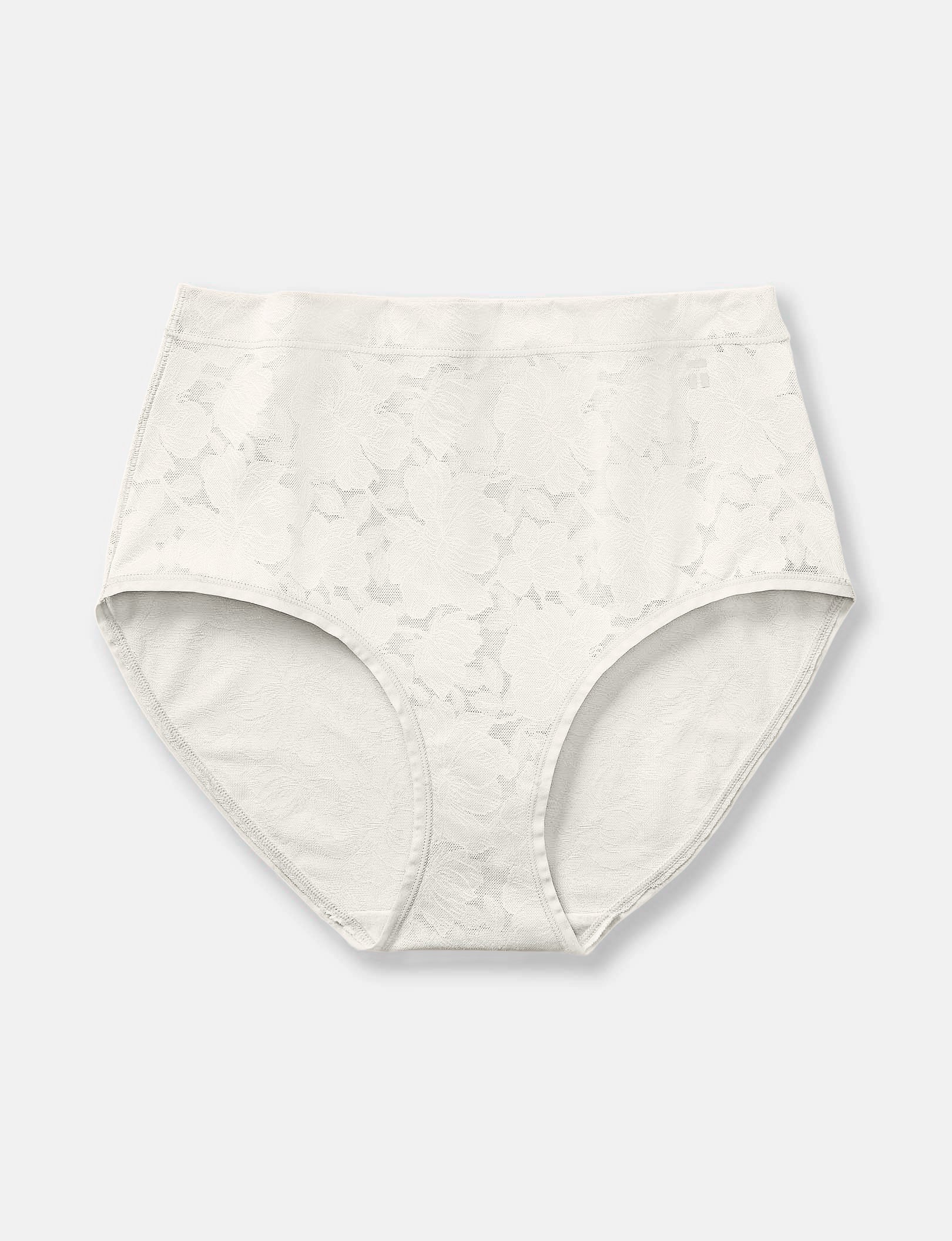 Women’s Second Skin Comfort Lace High Rise Brief::Coconut Milk Lace