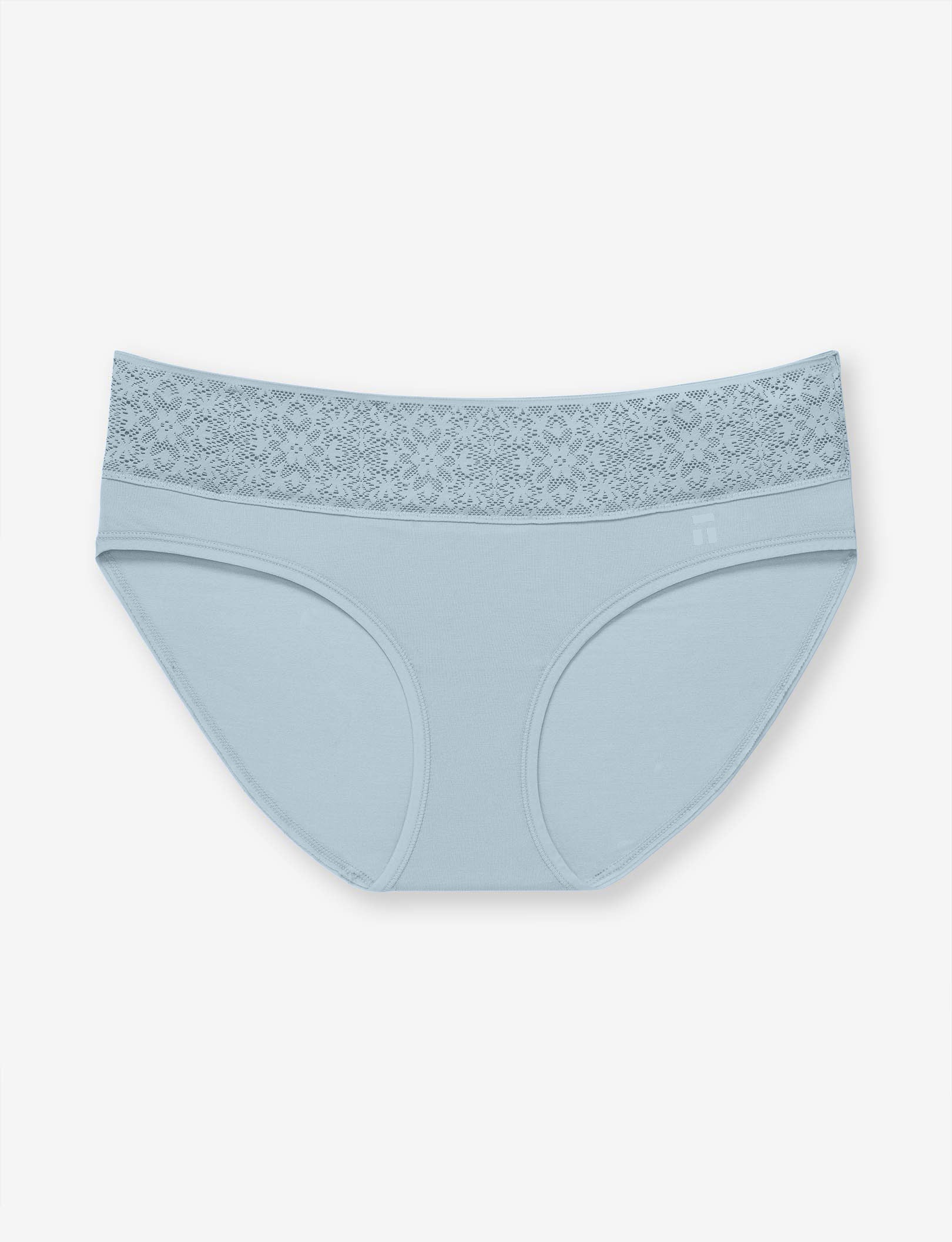 Women's Cool Cotton Brief, Lace Waist::Plein Air Lace Waist