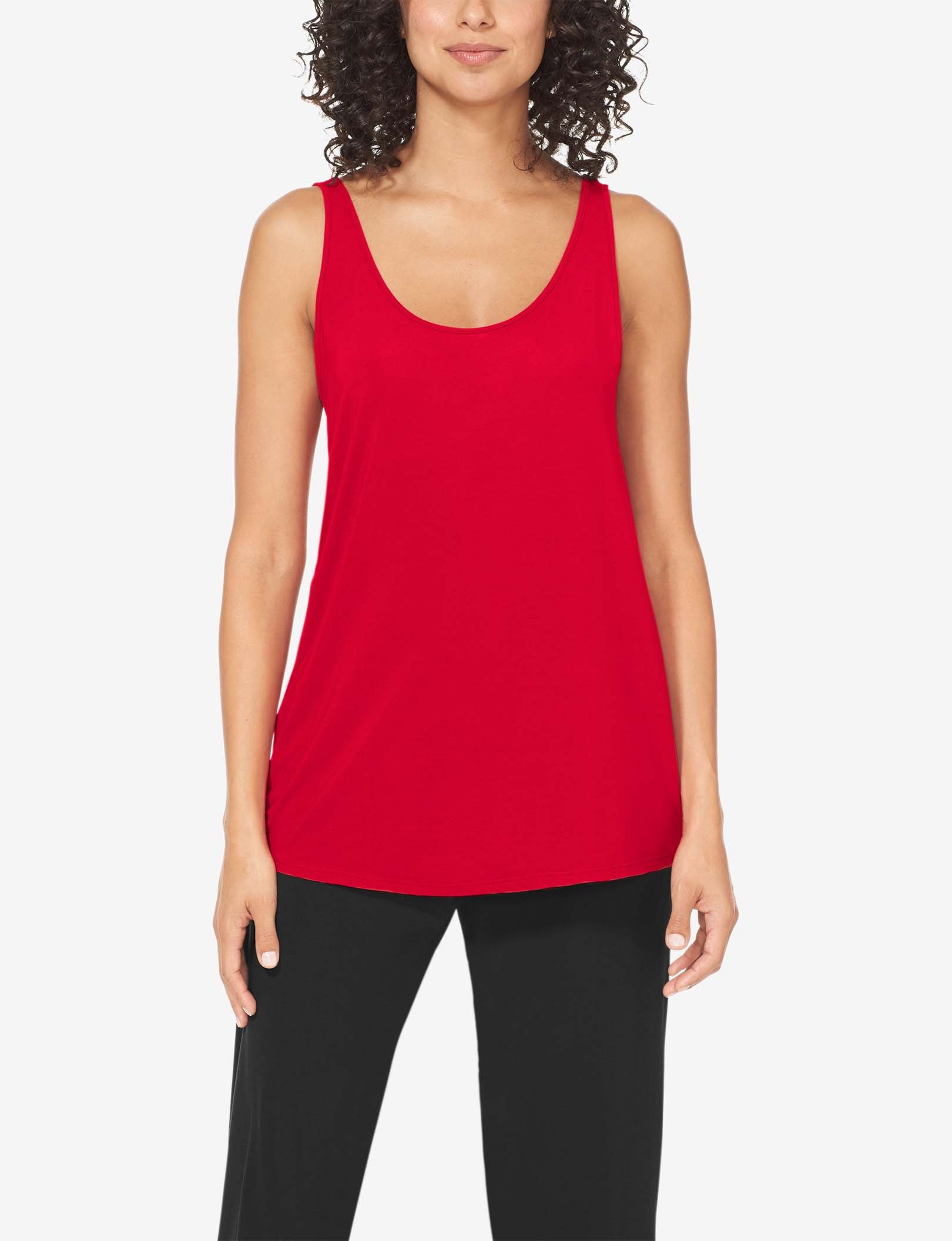 Women's Second Skin Sleep Tank::Haute Red
