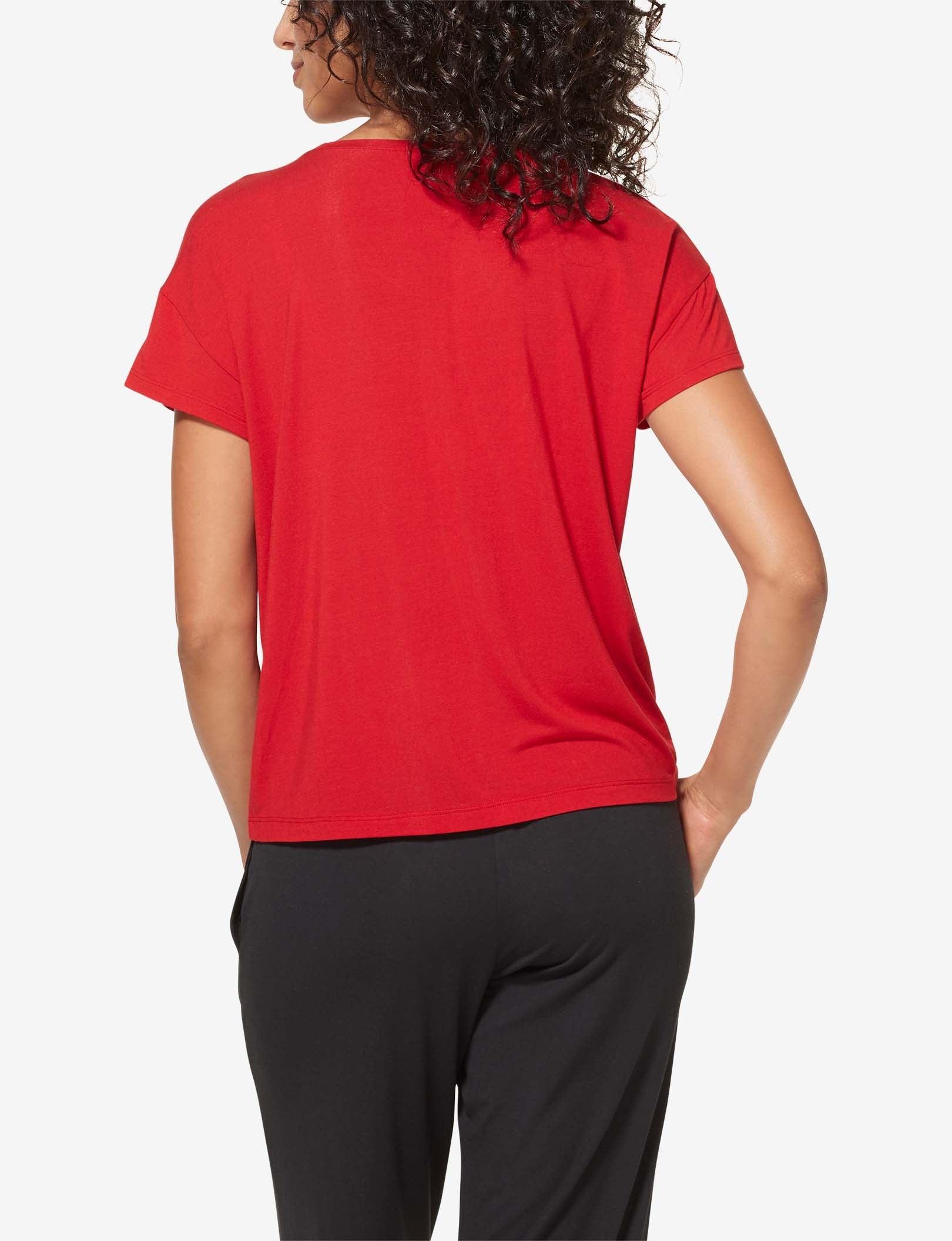 Women's Second Skin Sleep Tee::Haute Red