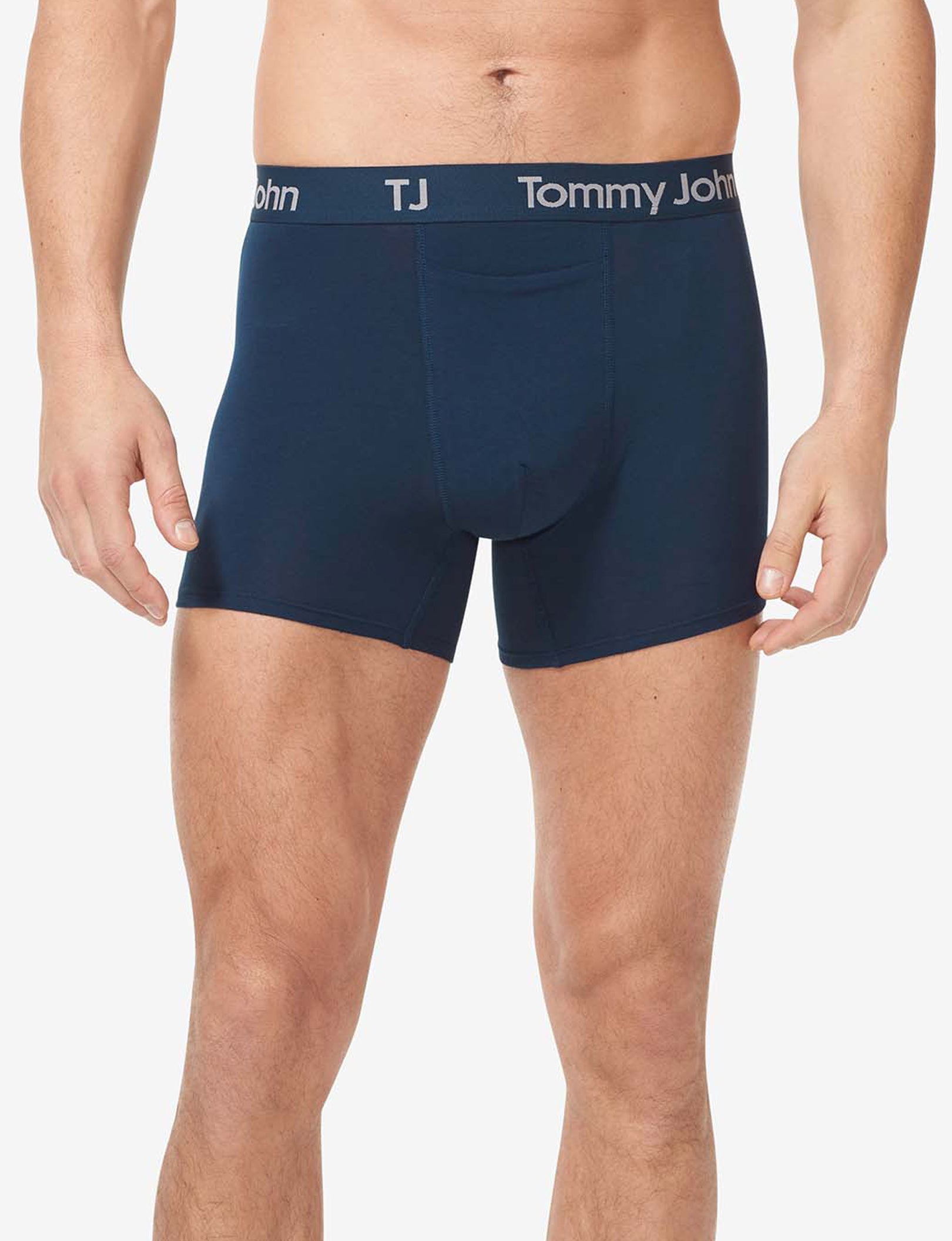 TJ Cotton Stretch Trunk 4” (2-Pack)::Dress Blues/Turbulence