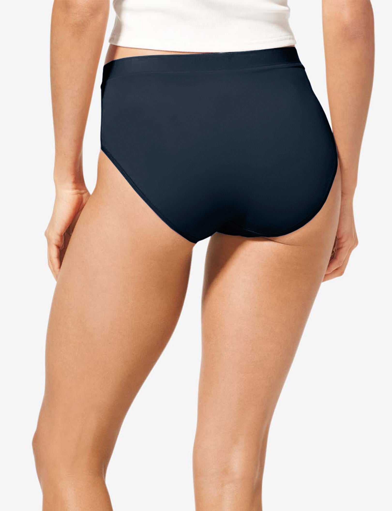 Women's Cool Cotton High Rise Brief::Navy