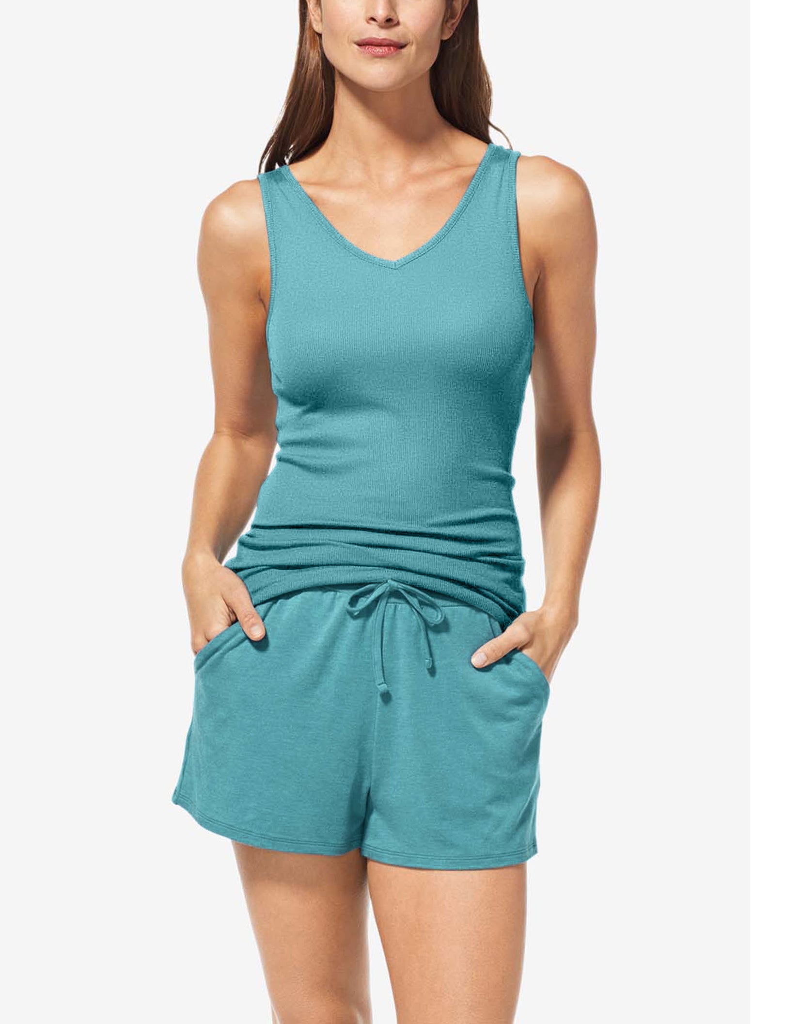 Women's Lounge Tank::Aqua Heather