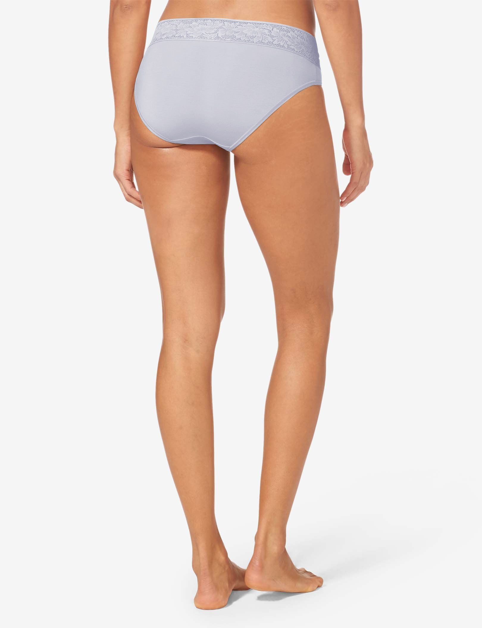 Women's Second Skin Brief, Lace Waist::Lilac Hint Lace