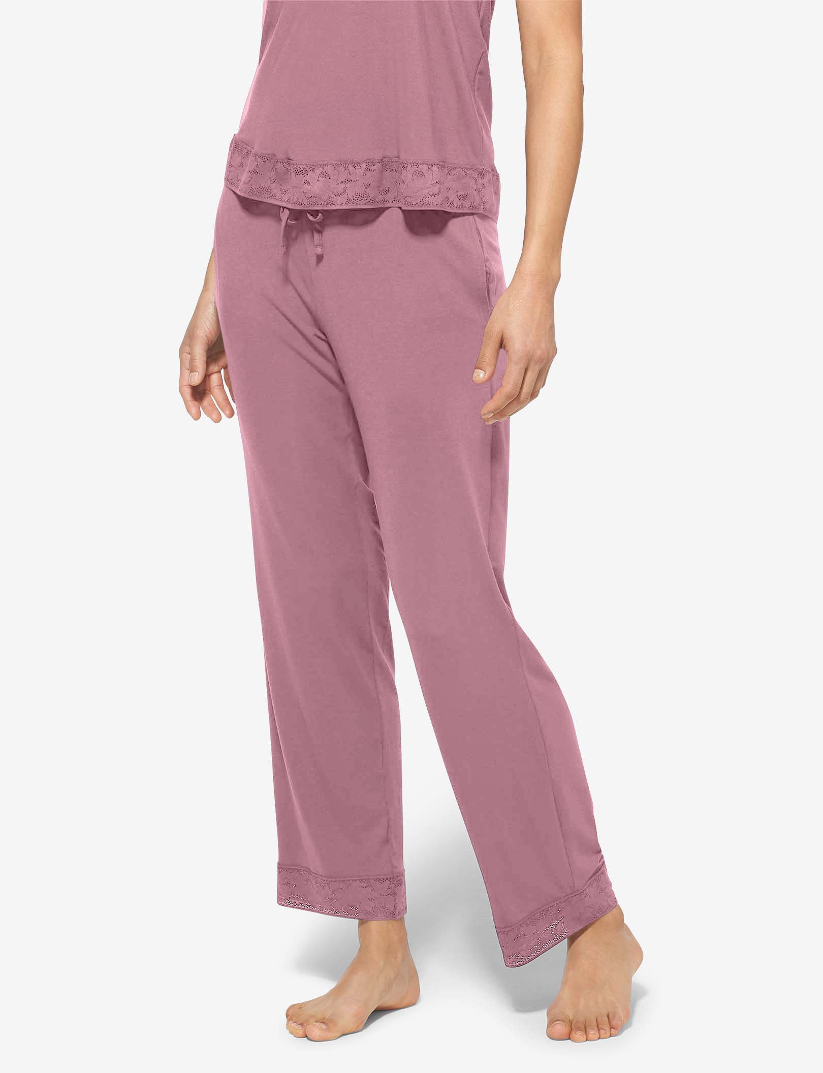 Women's Second Skin Pajama Pant, Lace Trim::Foxglove Lace
