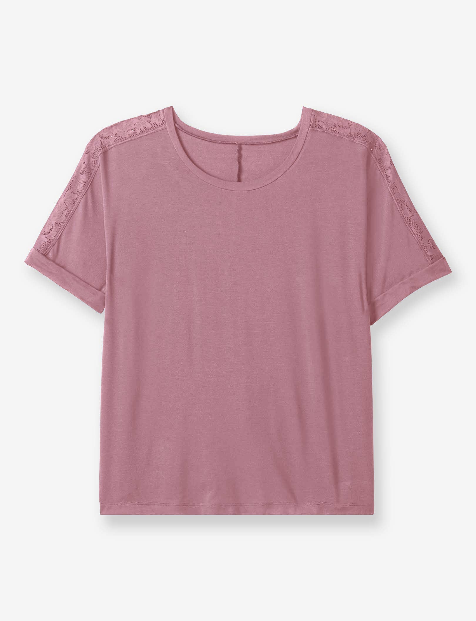 Women's Second Skin Sleep Lace Tee::Foxglove Lace