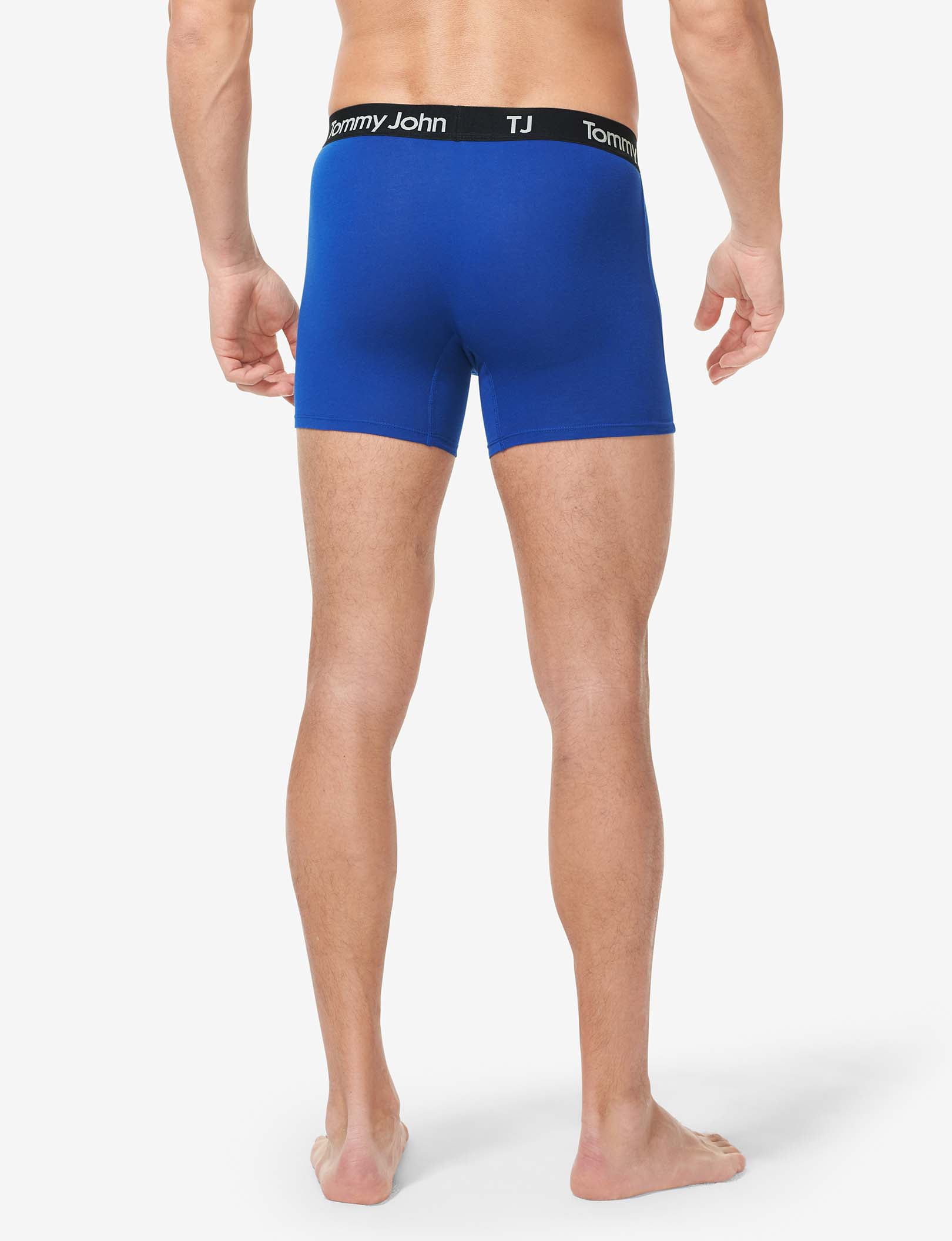 TJ Cotton Stretch Trunk 4” (2-Pack)::Mazarine Blue/Black Combo