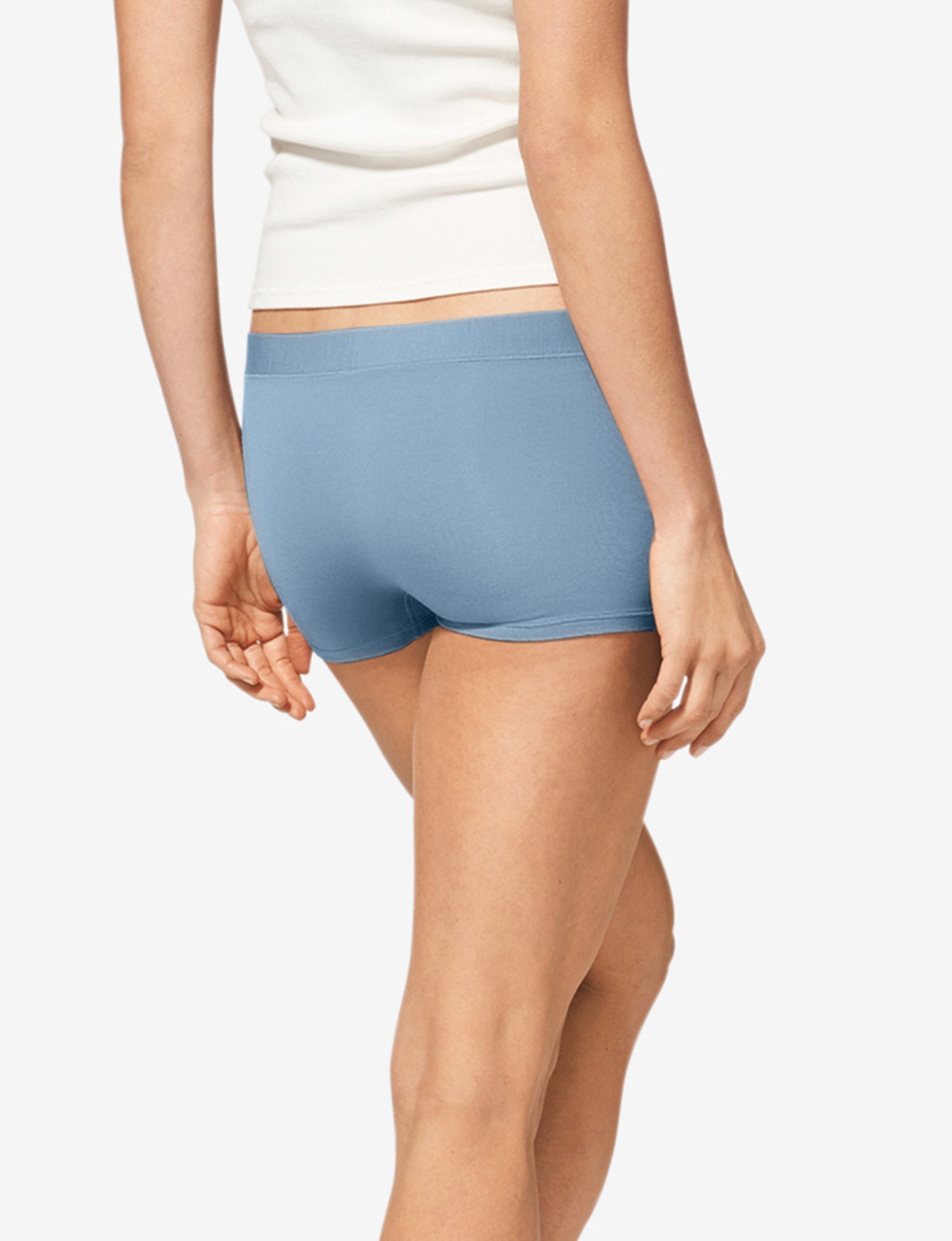 Women's Cool Cotton Boyshort::Cerulean
