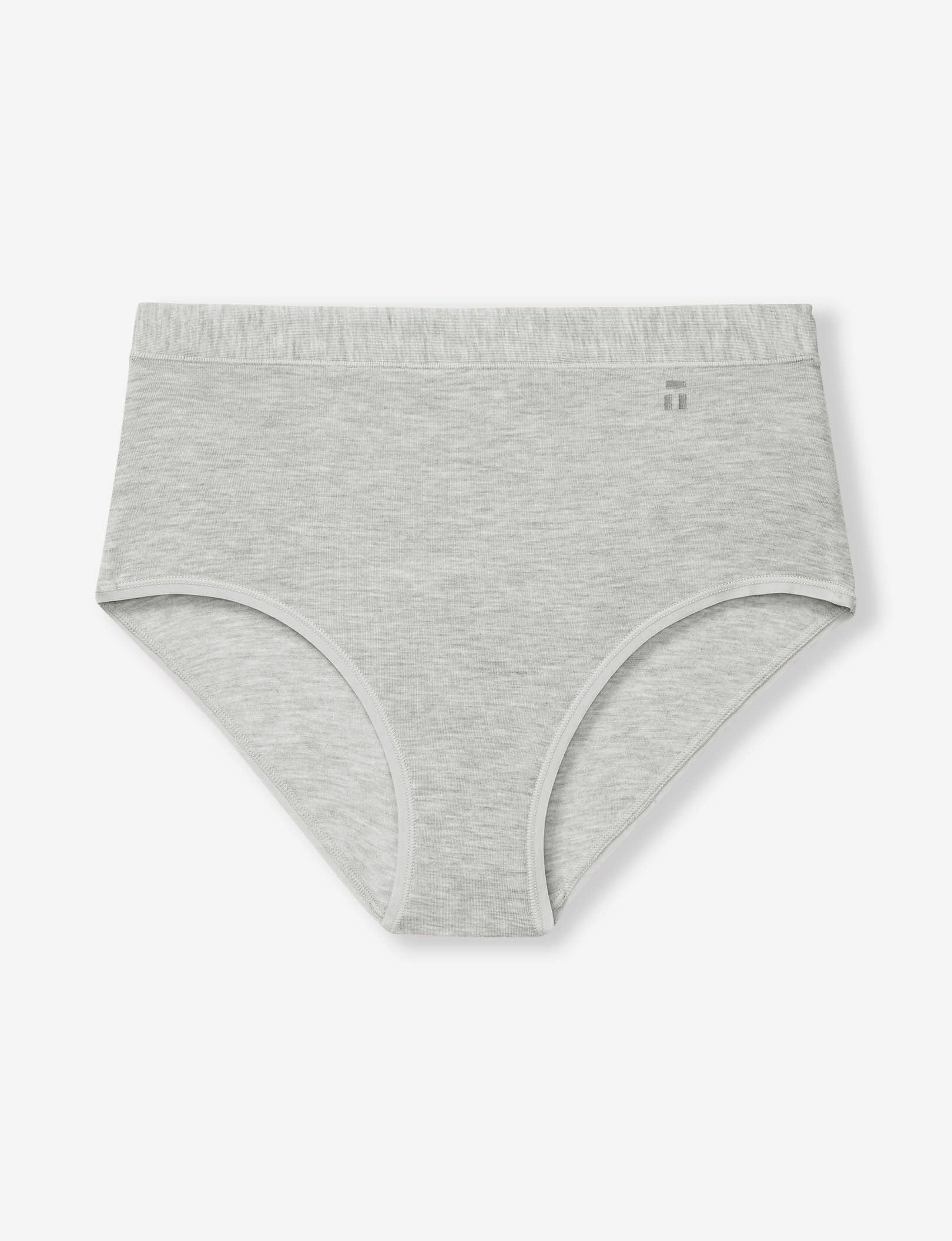 Women's Second Skin High Rise Brief::Cool Grey Heather