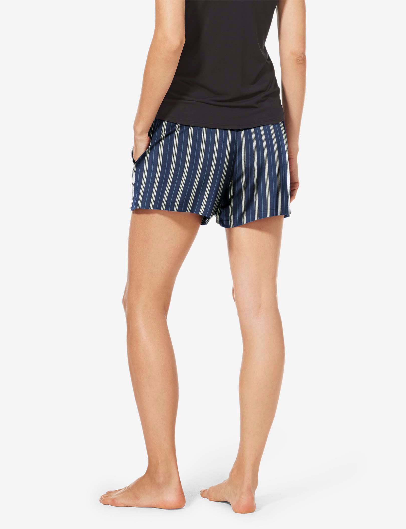 Women's Second Skin Pajama Short::Goodnight Stripe