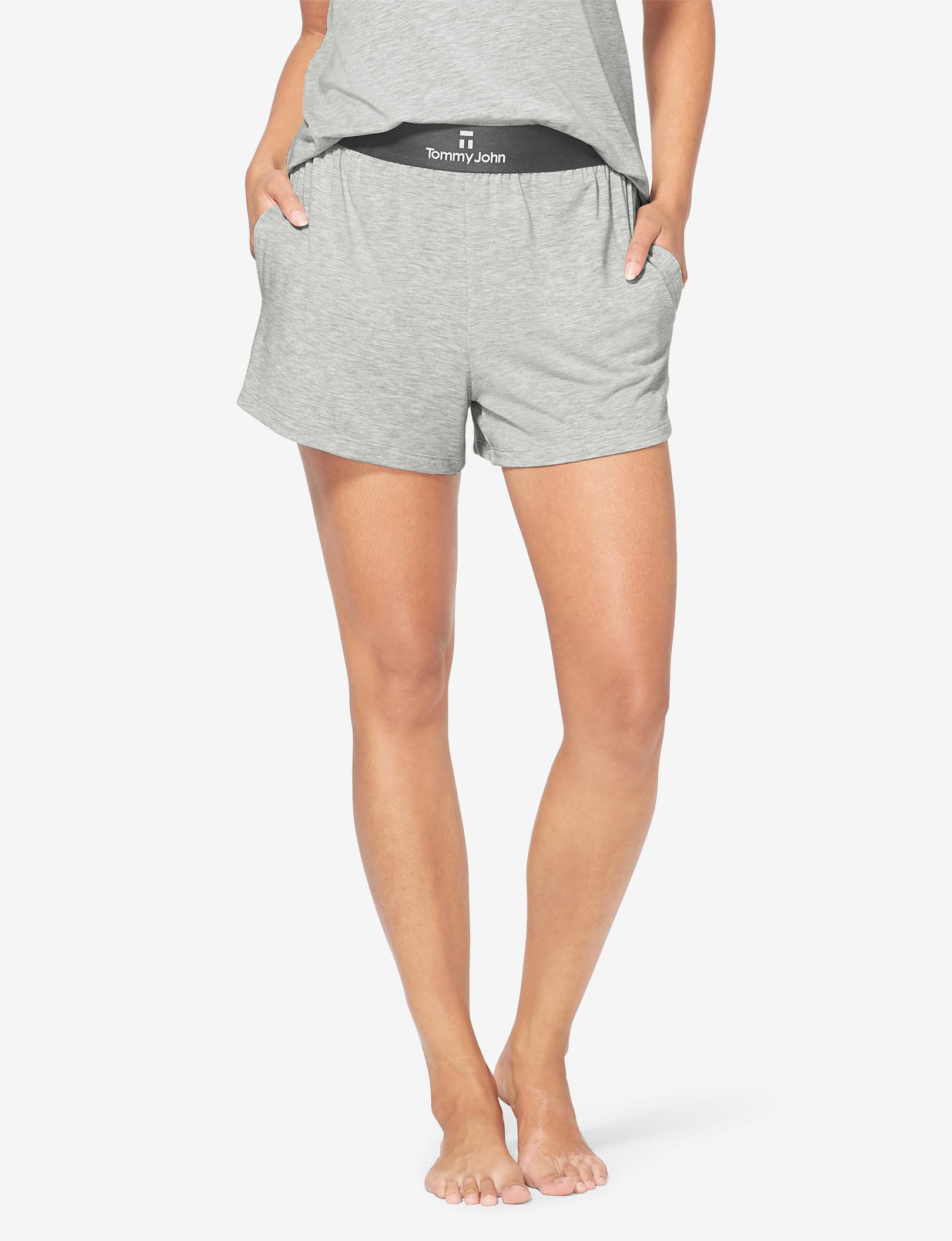 Women's Second Skin Sleep Short::Cool Grey Heather