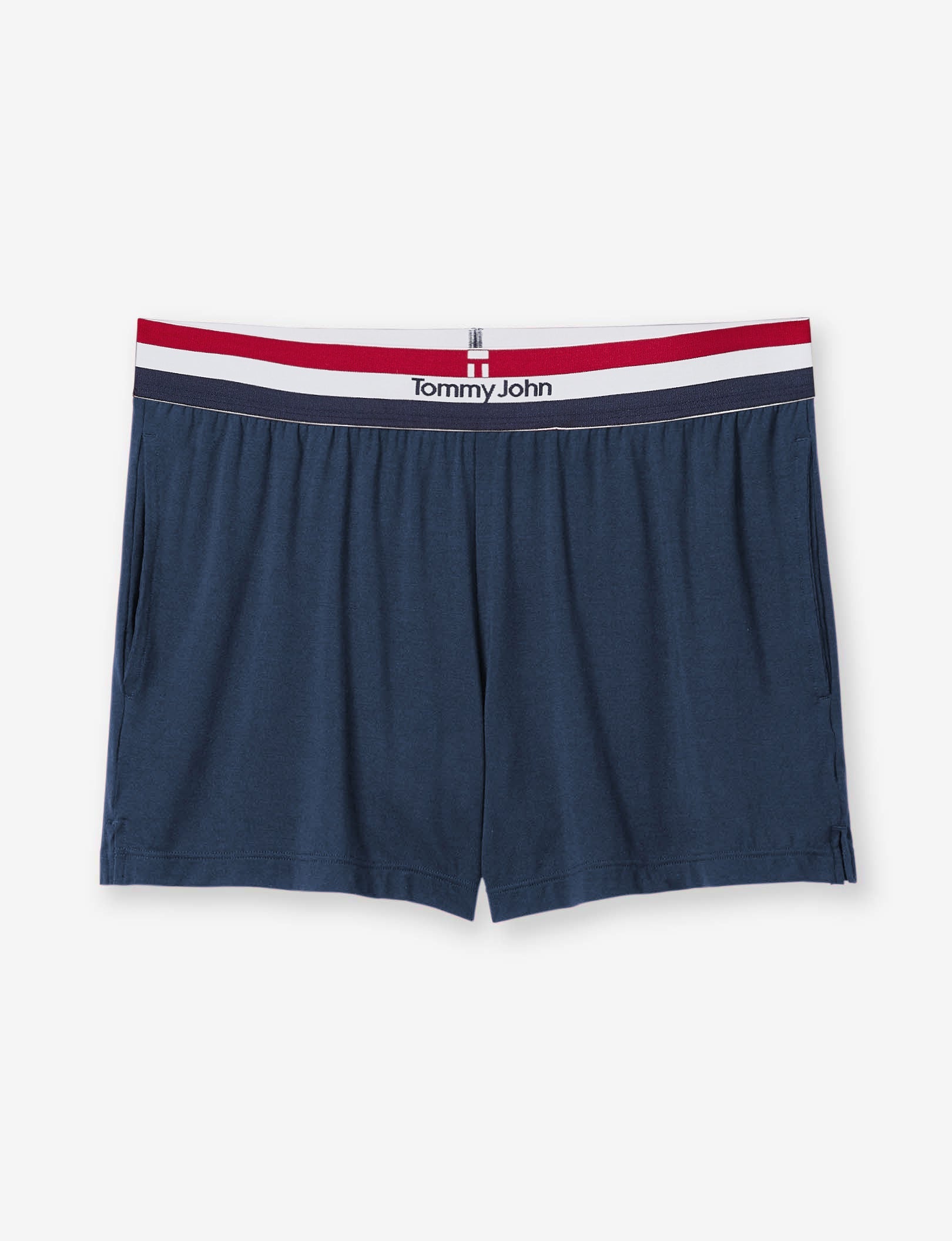 Women's Second Skin Sleep Short::Dress Blues Americana Stripe