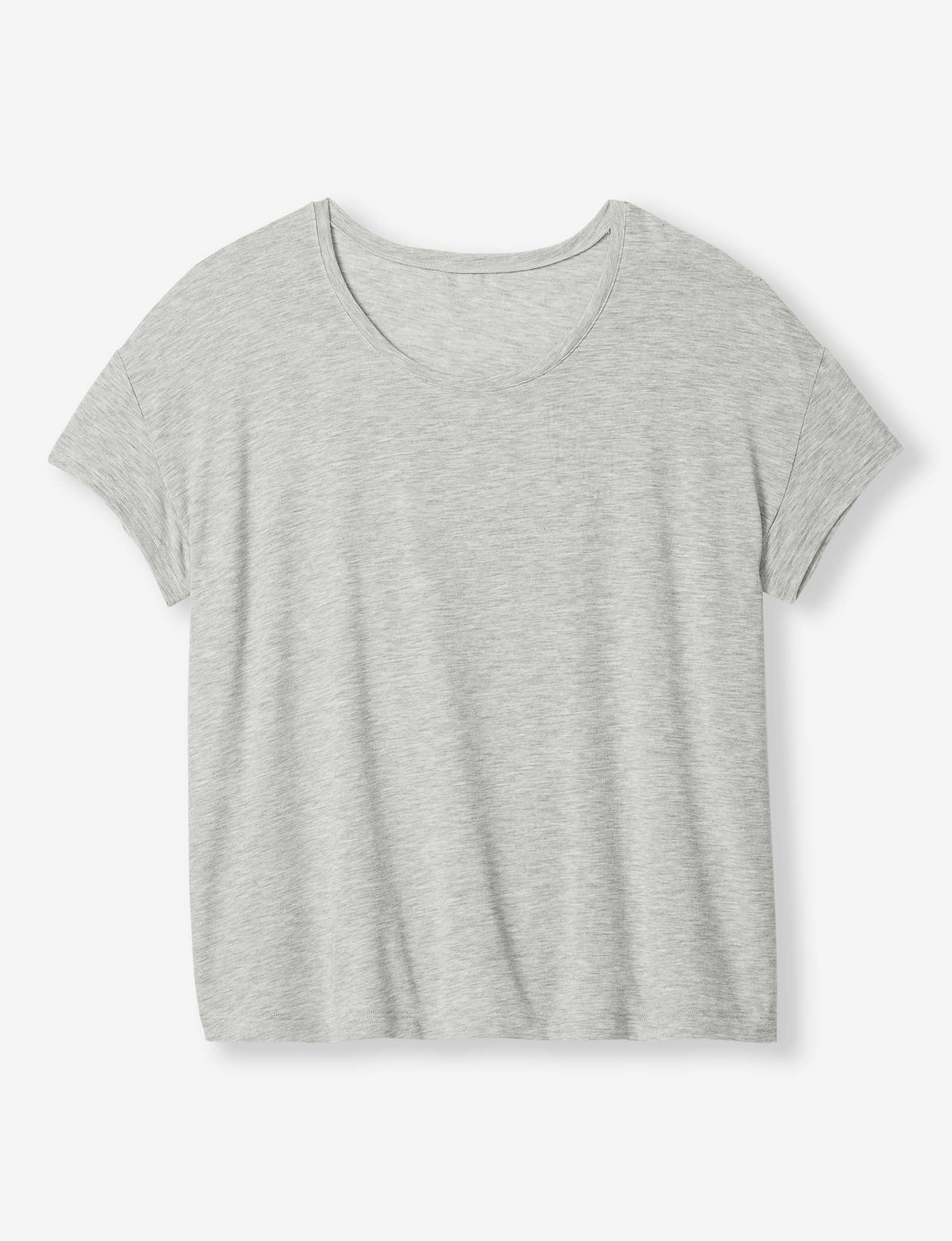 Women's Second Skin Sleep Tee::Cool Grey Heather