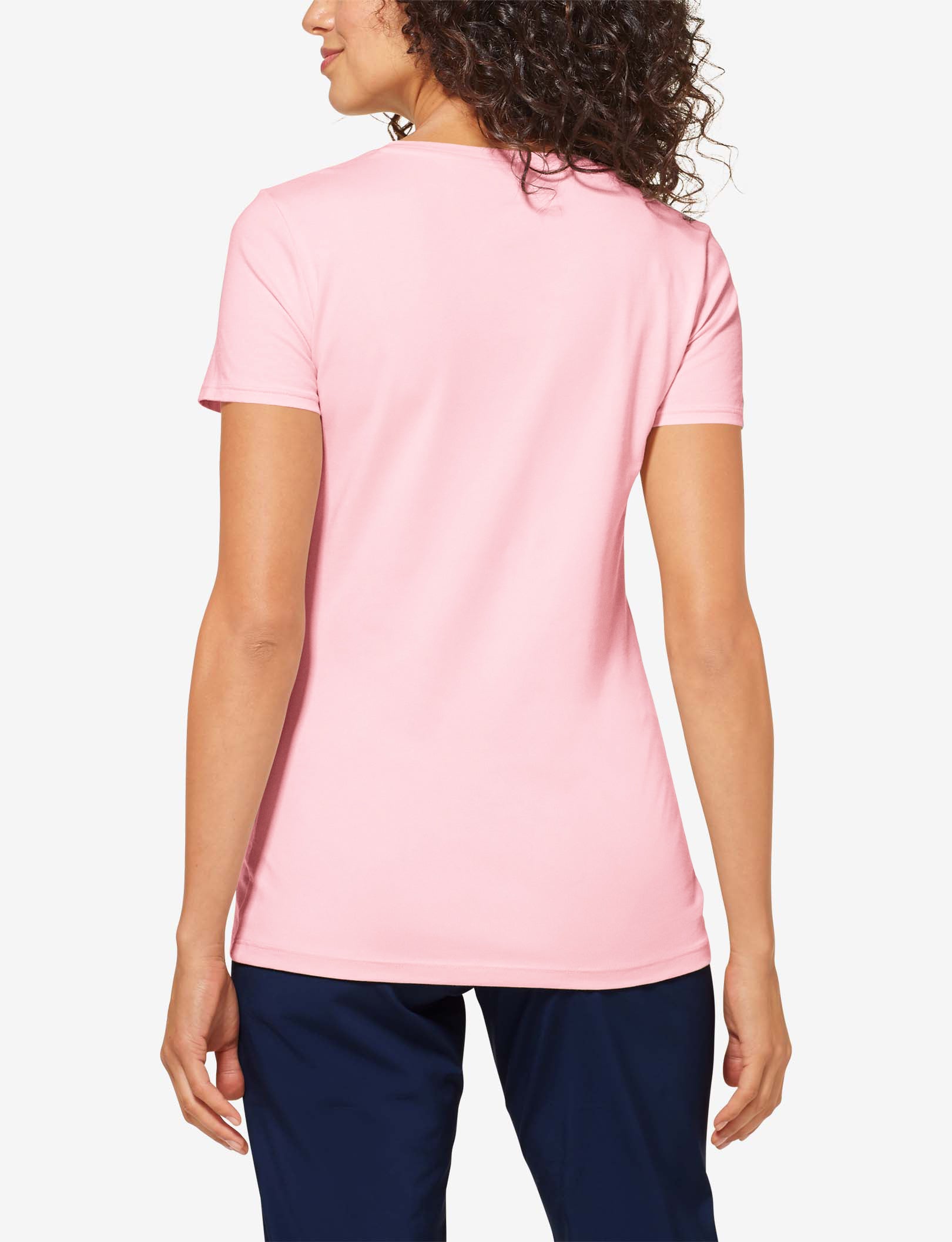 Women's Second Skin V-Neck Tee::Barely Pink