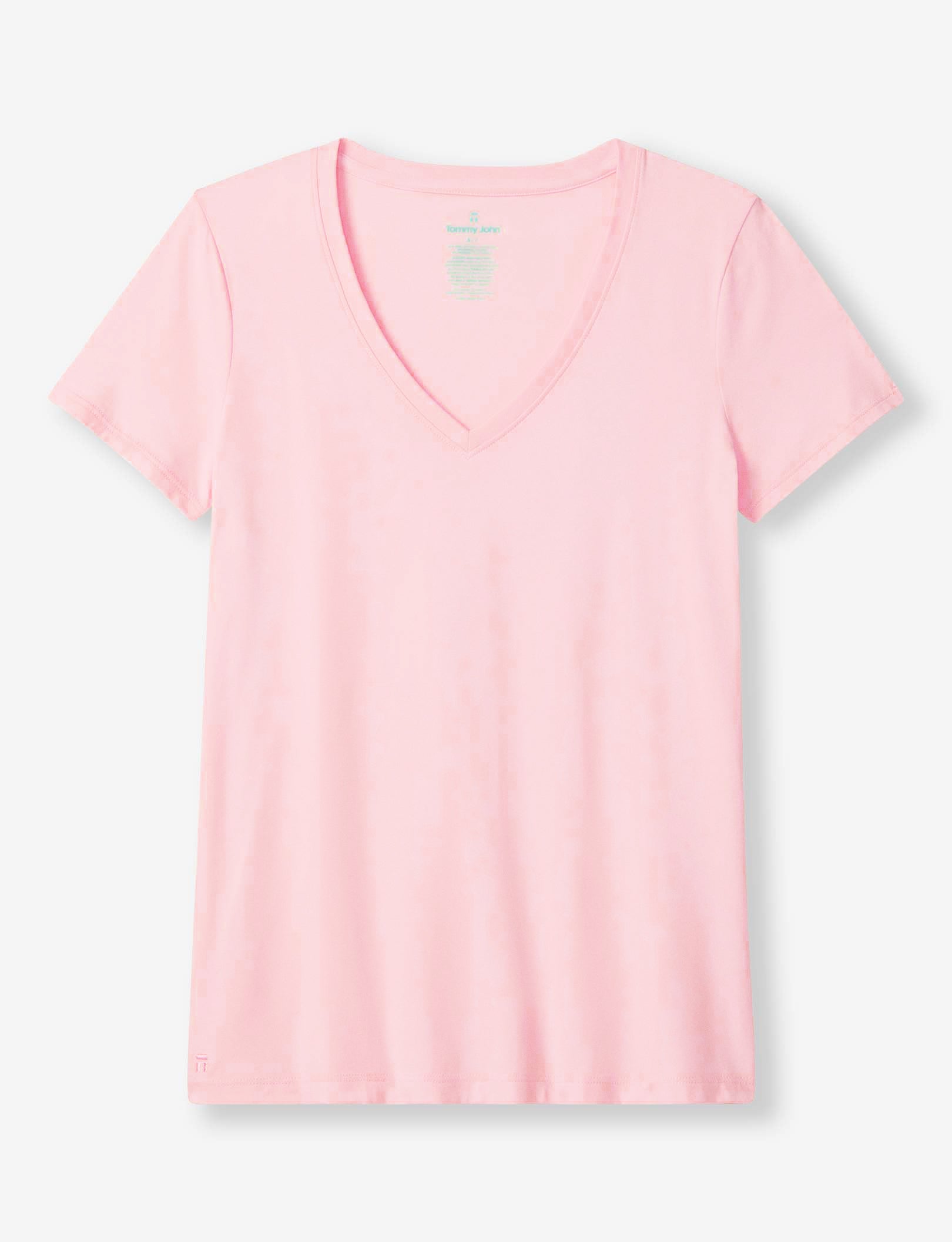 Women's Second Skin V-Neck Tee::Barely Pink