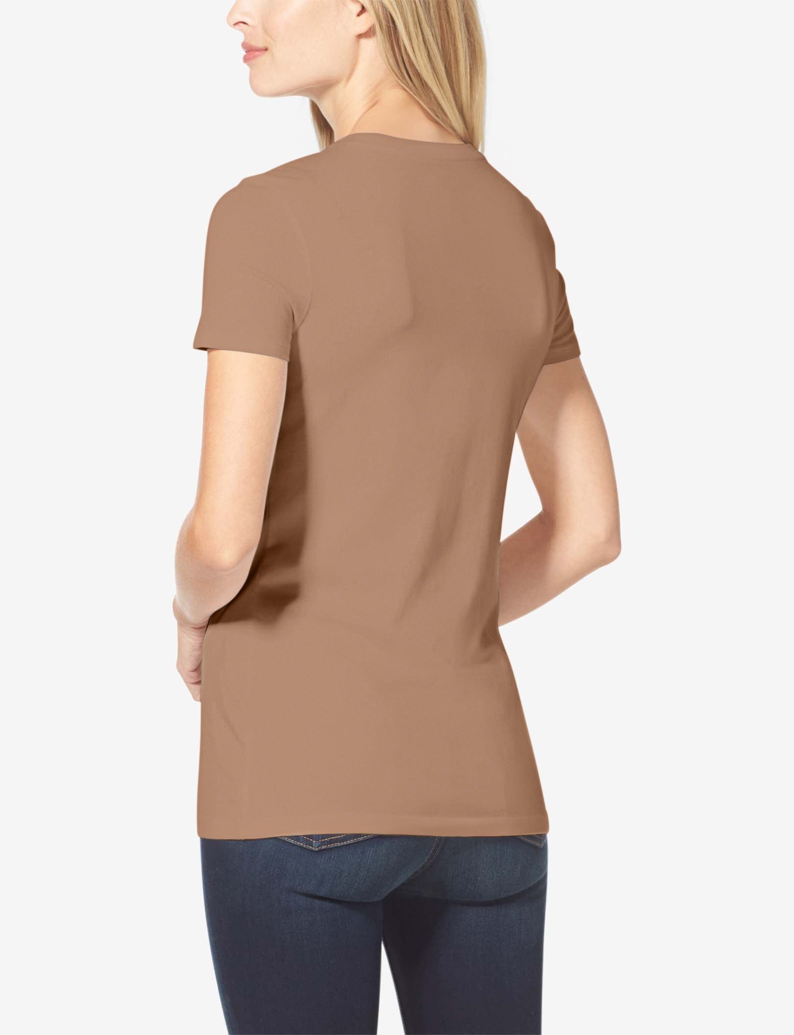 Women's Second Skin Crew Neck Tee::Cafe