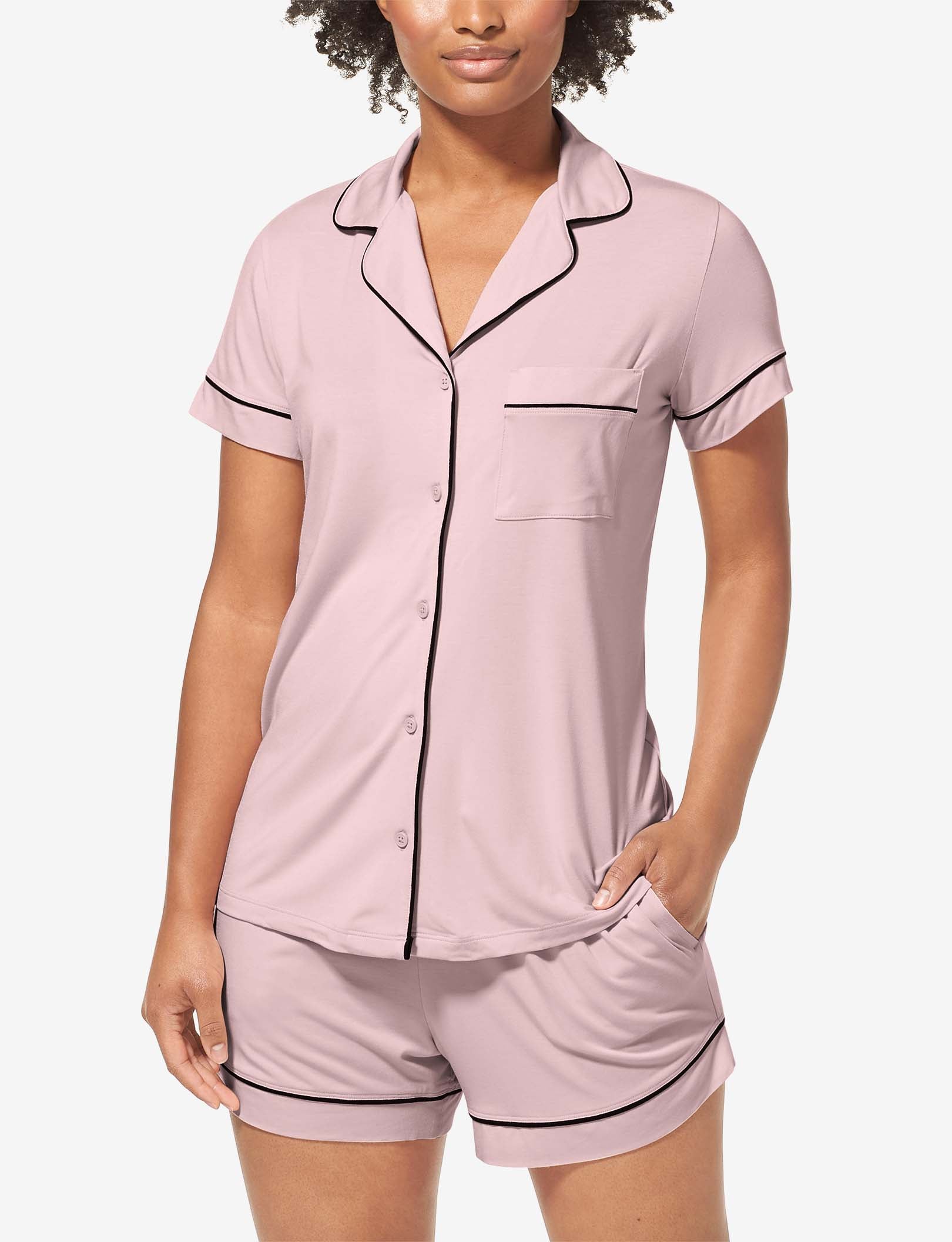 Women's Pajama Short Sleeve Top::Peachskin