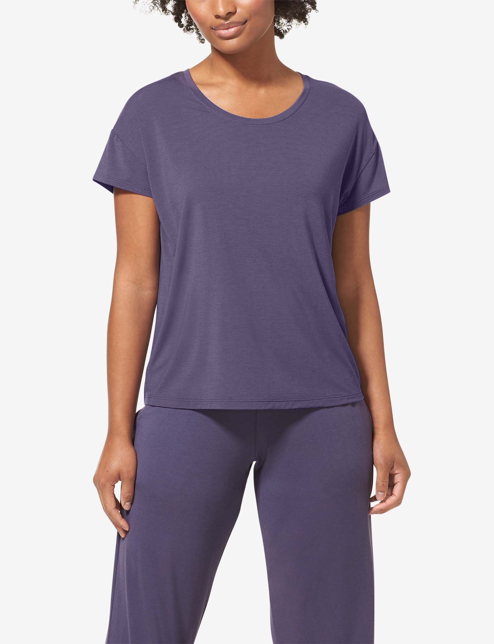Women's Second Skin Sleep Tee::Graystone