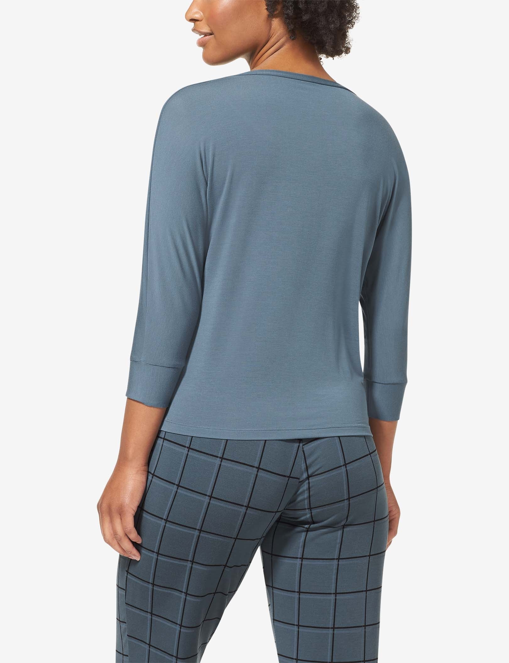 Women's Second Skin 3/4 Sleep Tee::China Blue