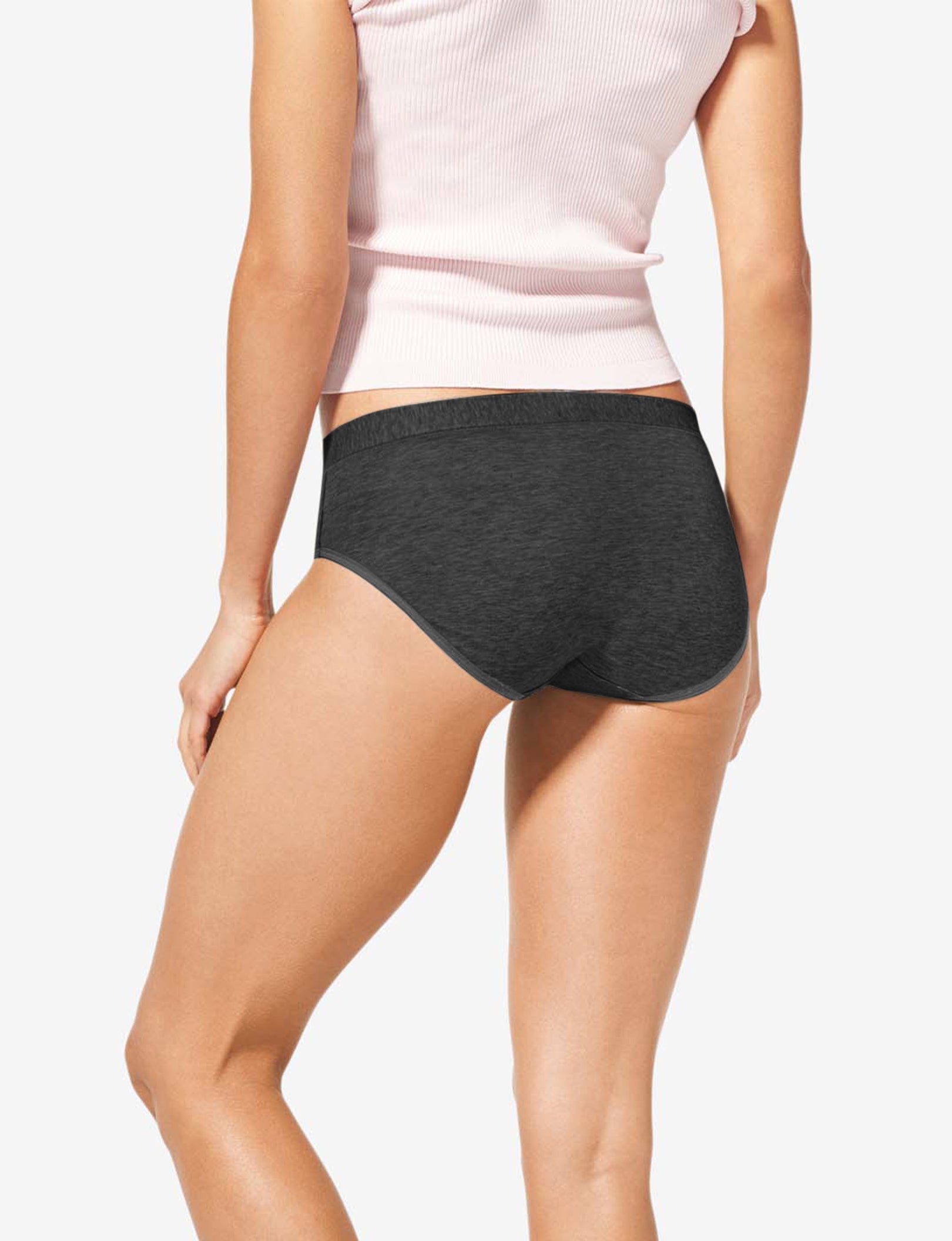 Women's Cool Cotton Brief::Charcoal Heather