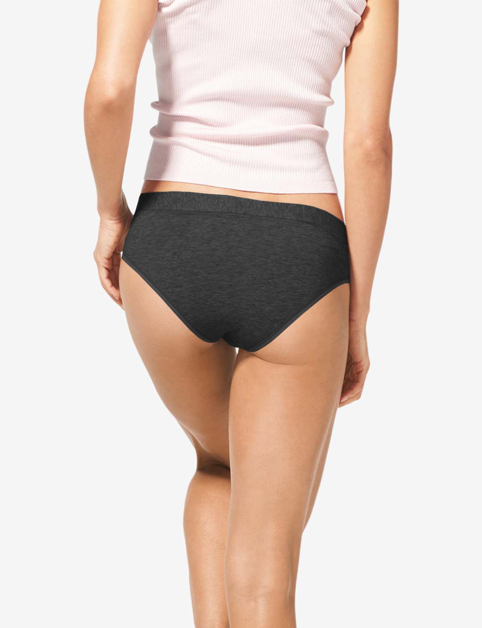 Women's Cool Cotton Cheeky::Charcoal Heather