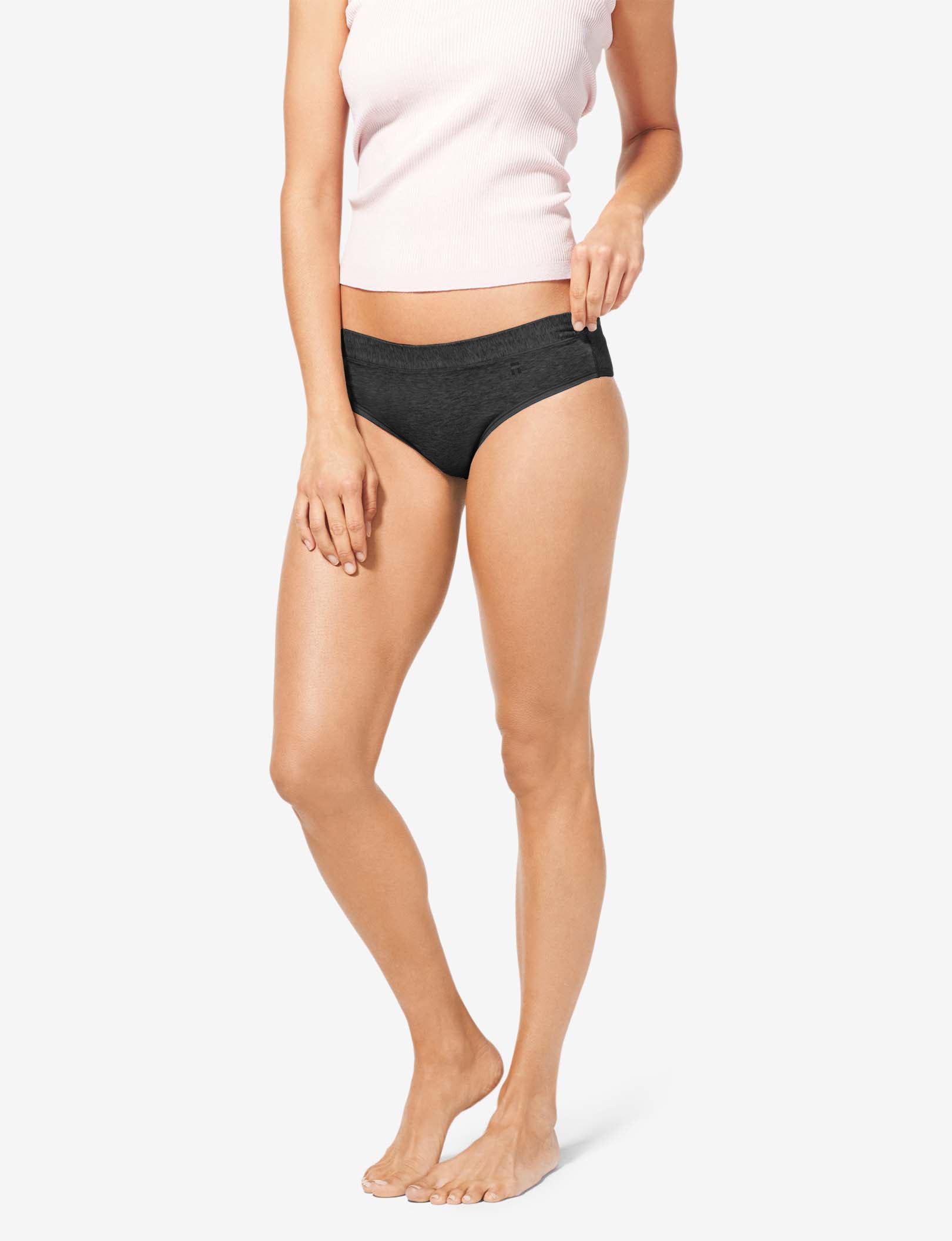 Women's Cool Cotton Cheeky::Charcoal Heather