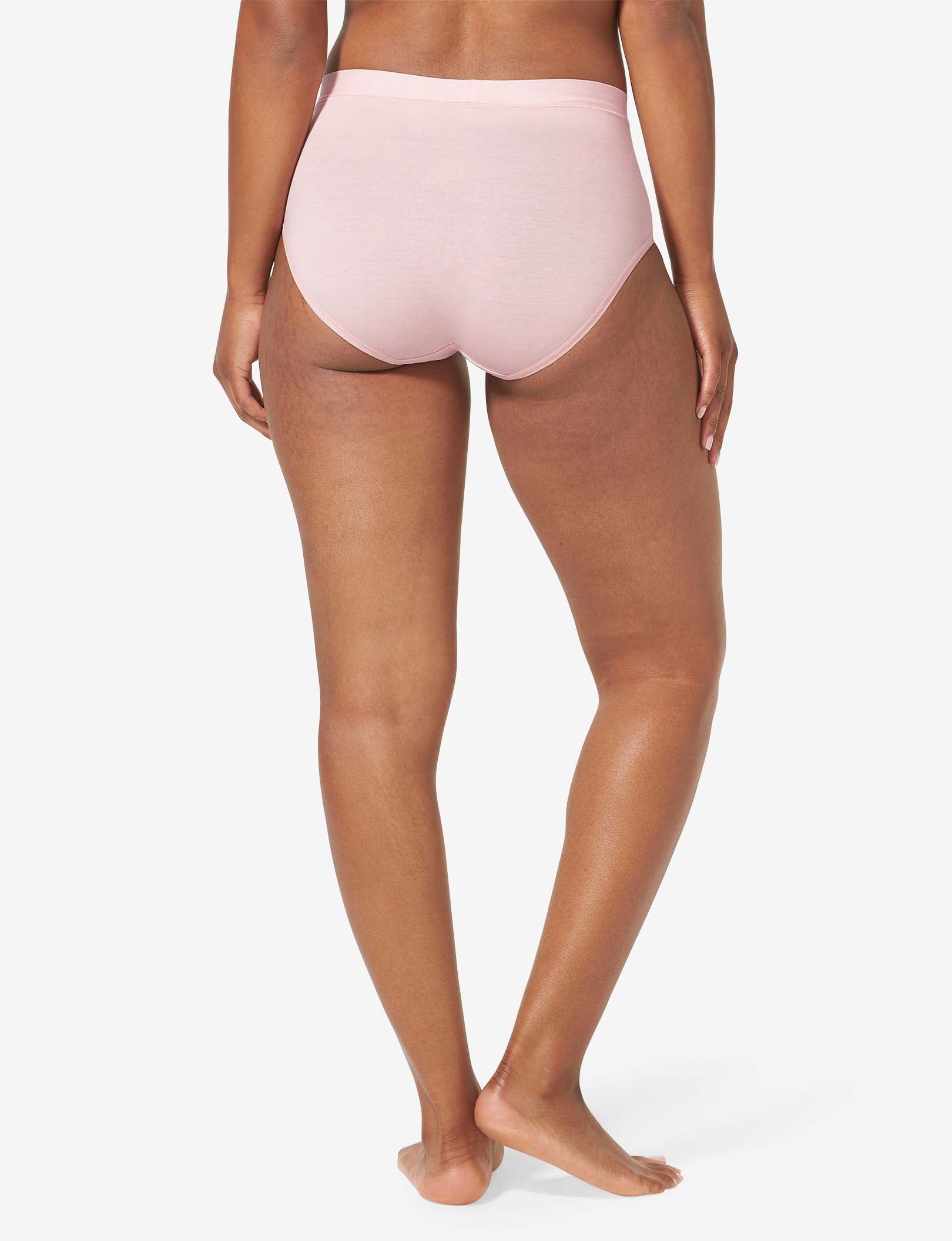 Women's Cool Cotton High Rise Brief::Peachskin