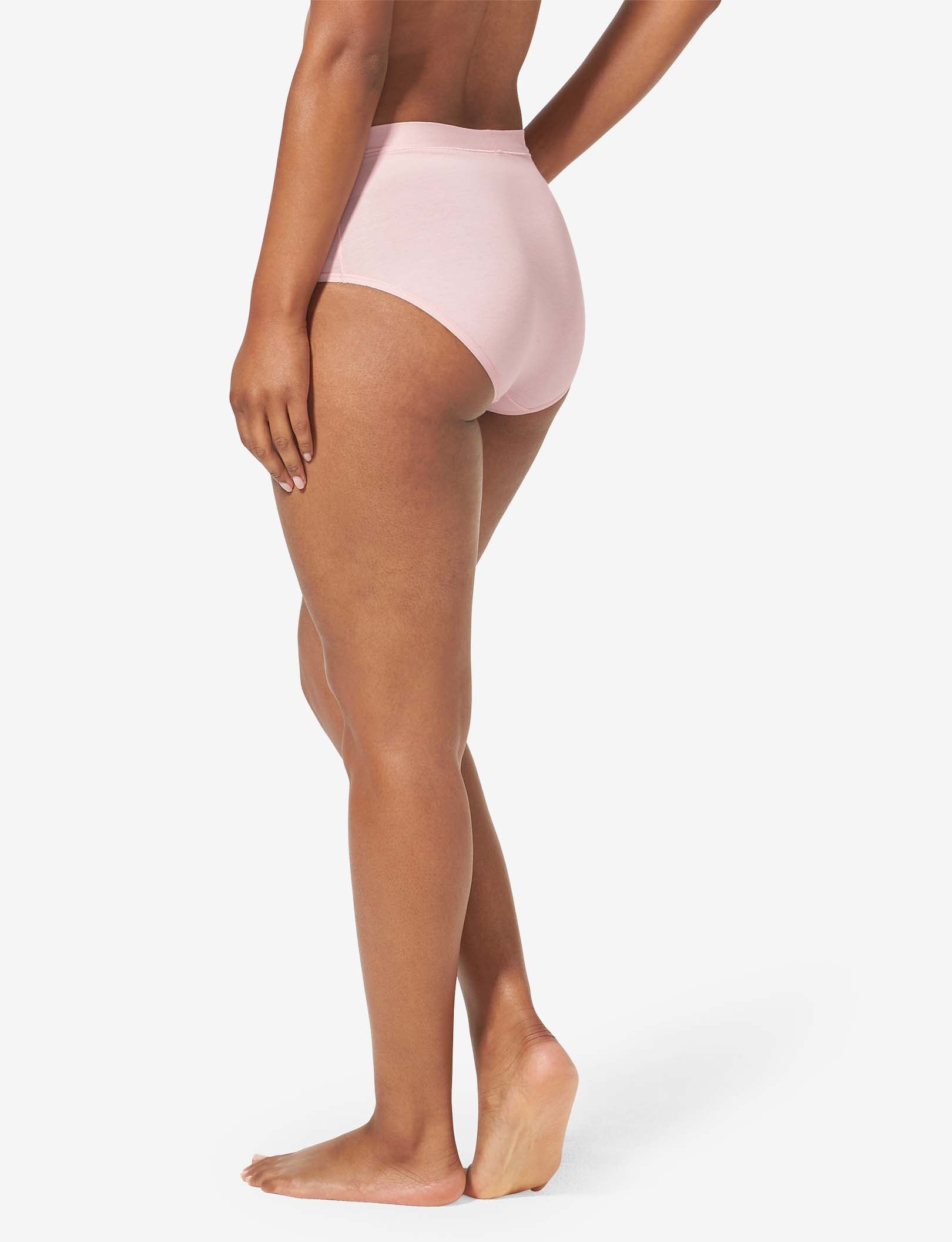 Women's Cool Cotton High Rise Brief::Peachskin