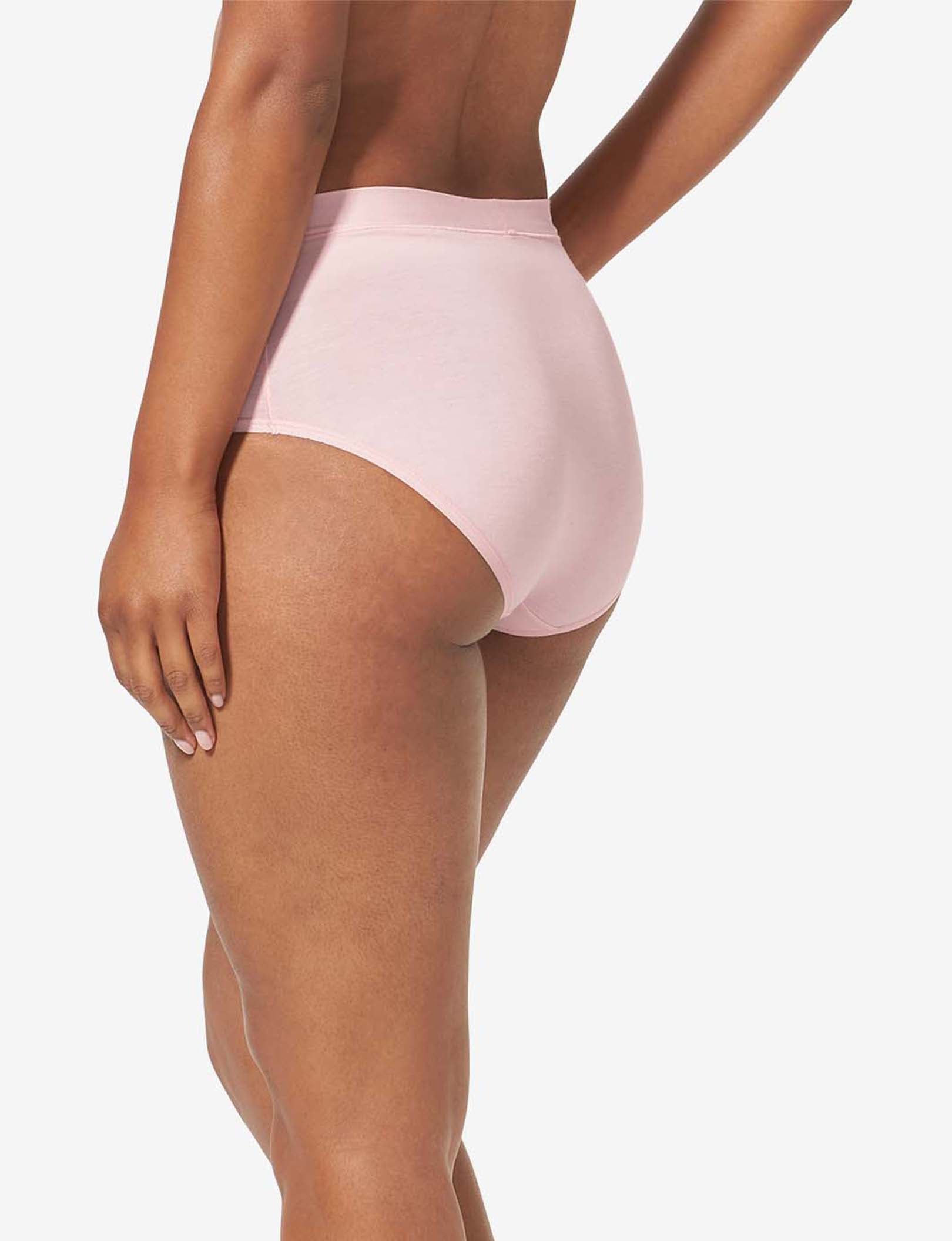 Women's Cool Cotton High Rise Brief::Peachskin