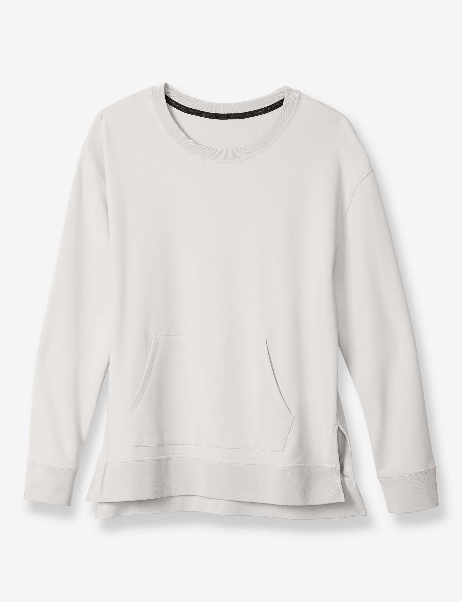 Women's Luxe French Terry Sweatshirt::Silver Gray