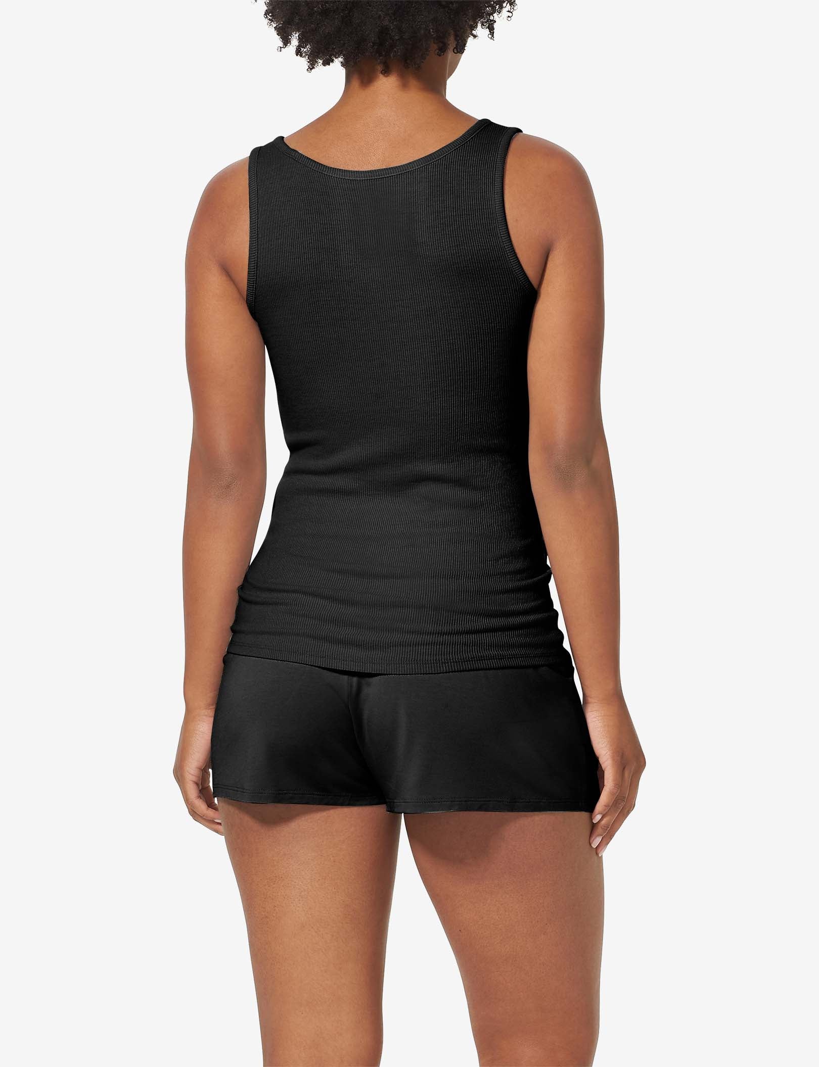 Women's Lounge Scoop or V-Neck Tank::Black