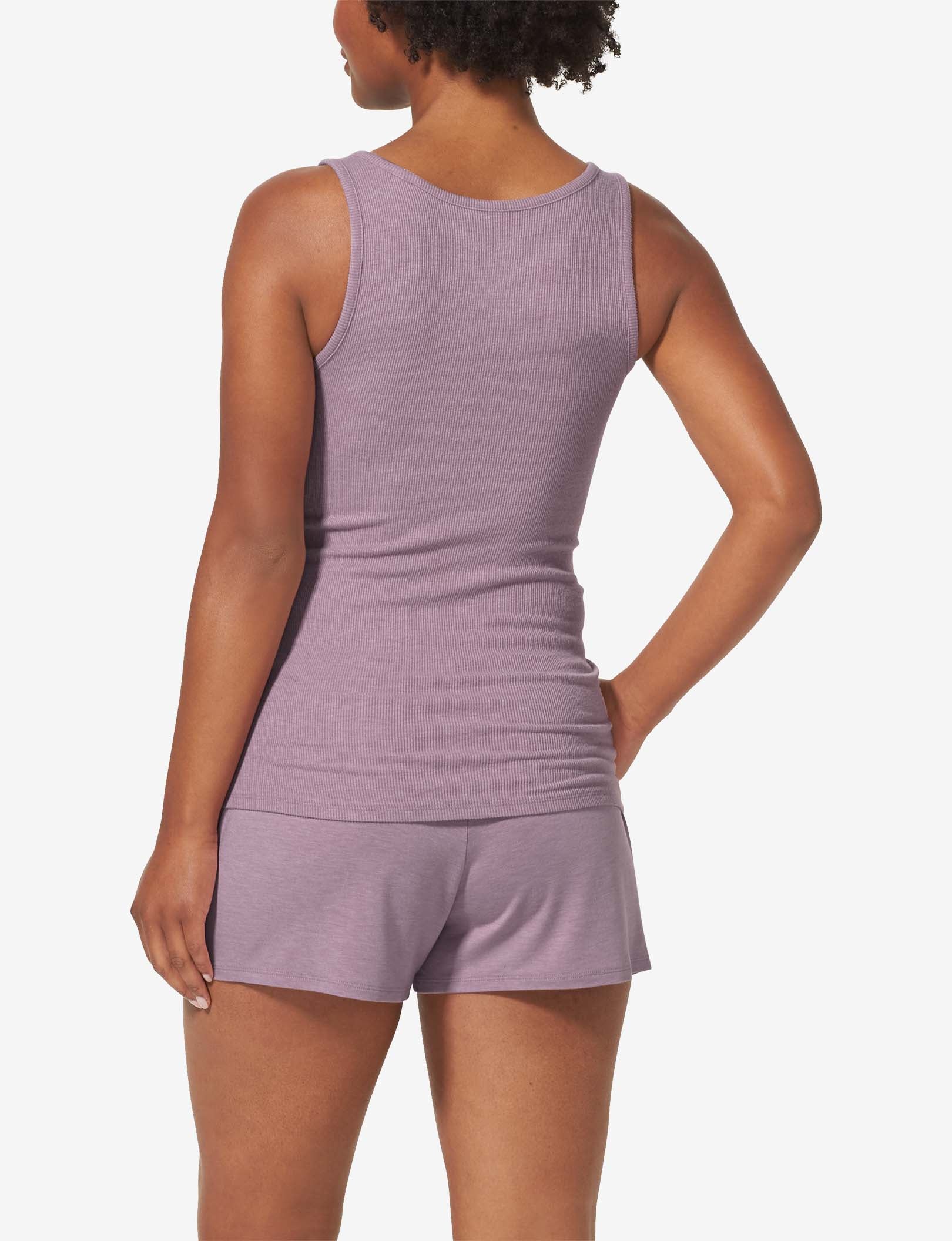 Women's Lounge Scoop or V-Neck Tank::Elderberry Heather