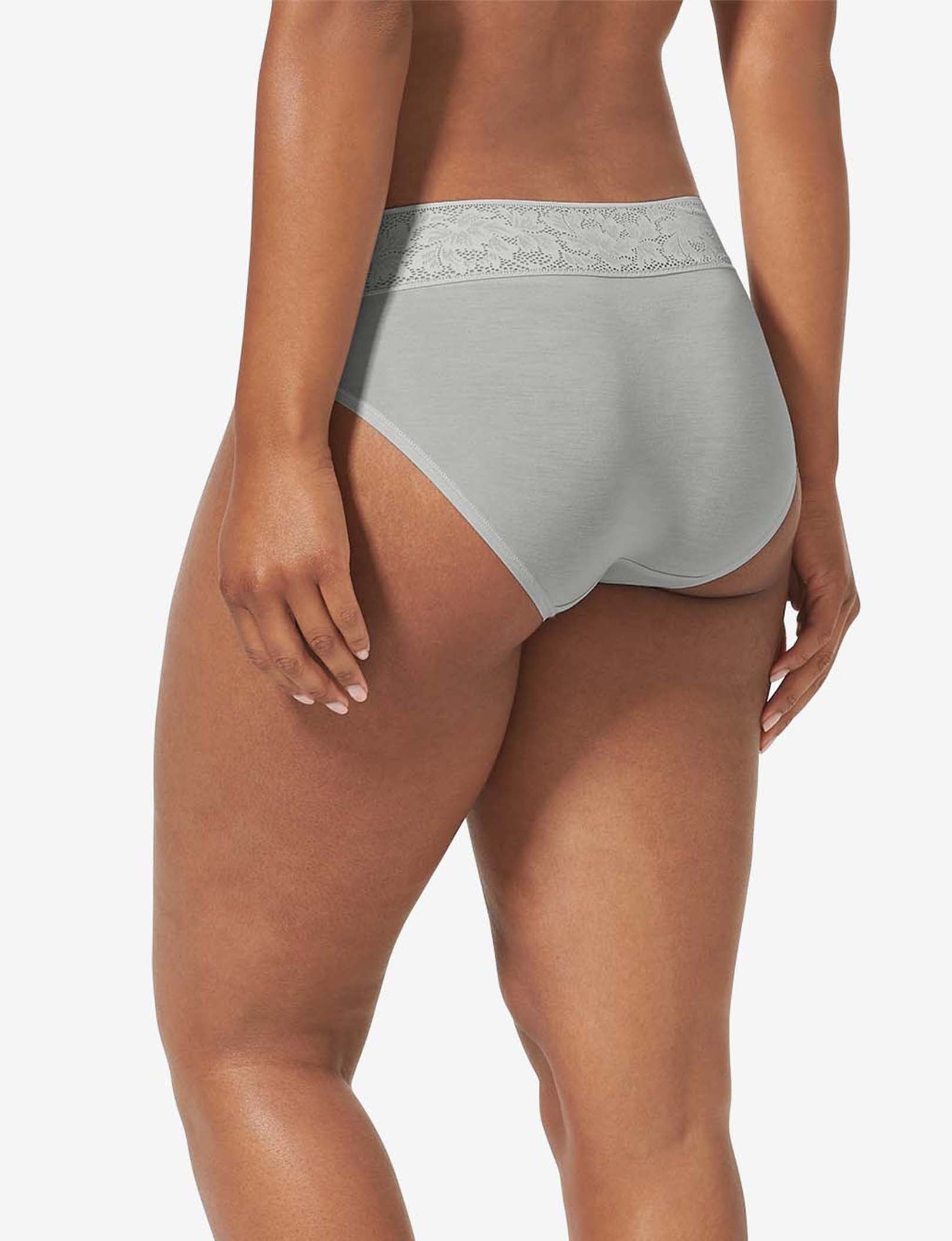 Women's Second Skin Brief, Lace Waist::Micro Chip Lace